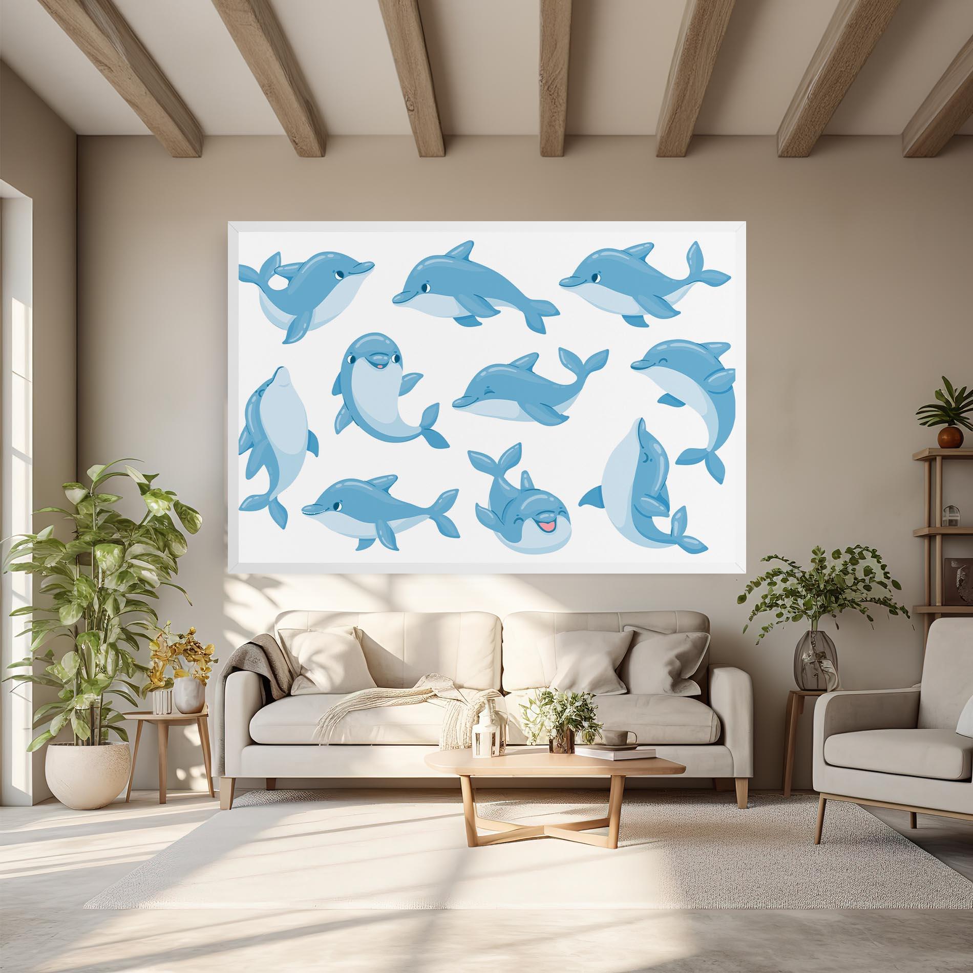 Leinwandbild Dolphin mockup 6