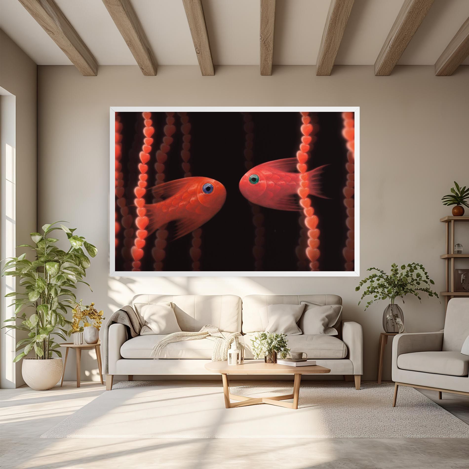 Orange Fish Heart mockup 6