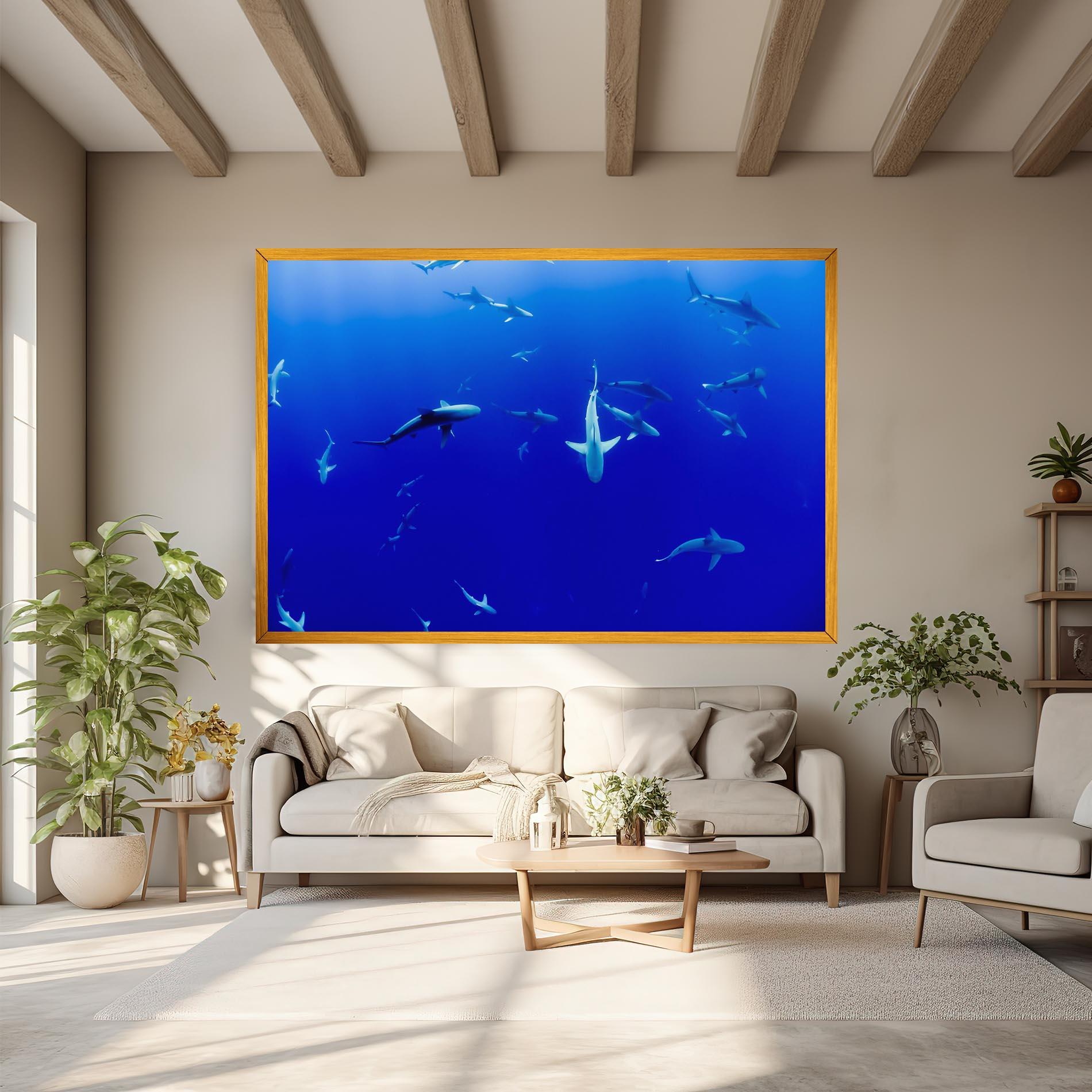 Leinwandbild Baby Sharks mockup 6