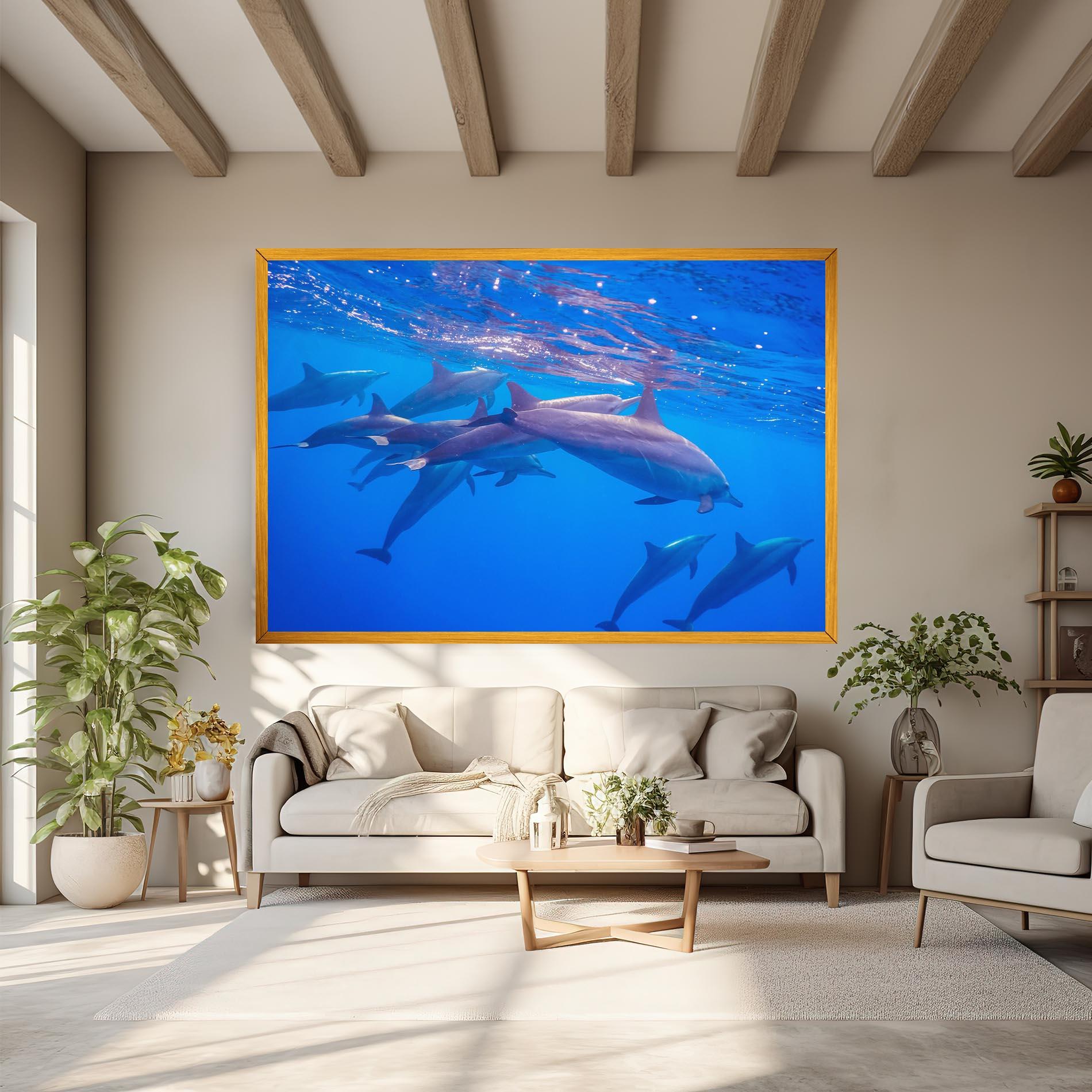 Leinwandbild Dolphin Family mockup 6