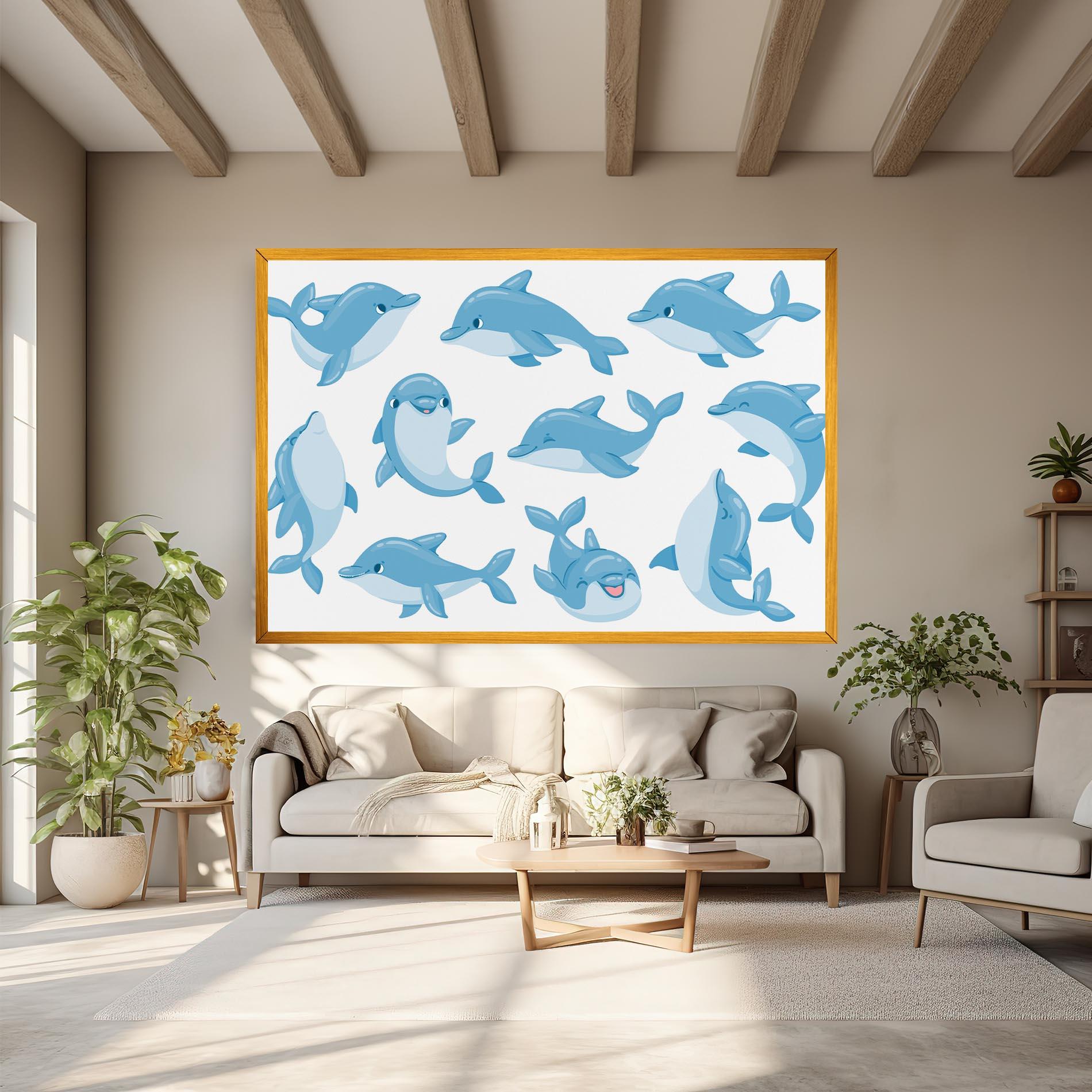 Leinwandbild Dolphin mockup 6