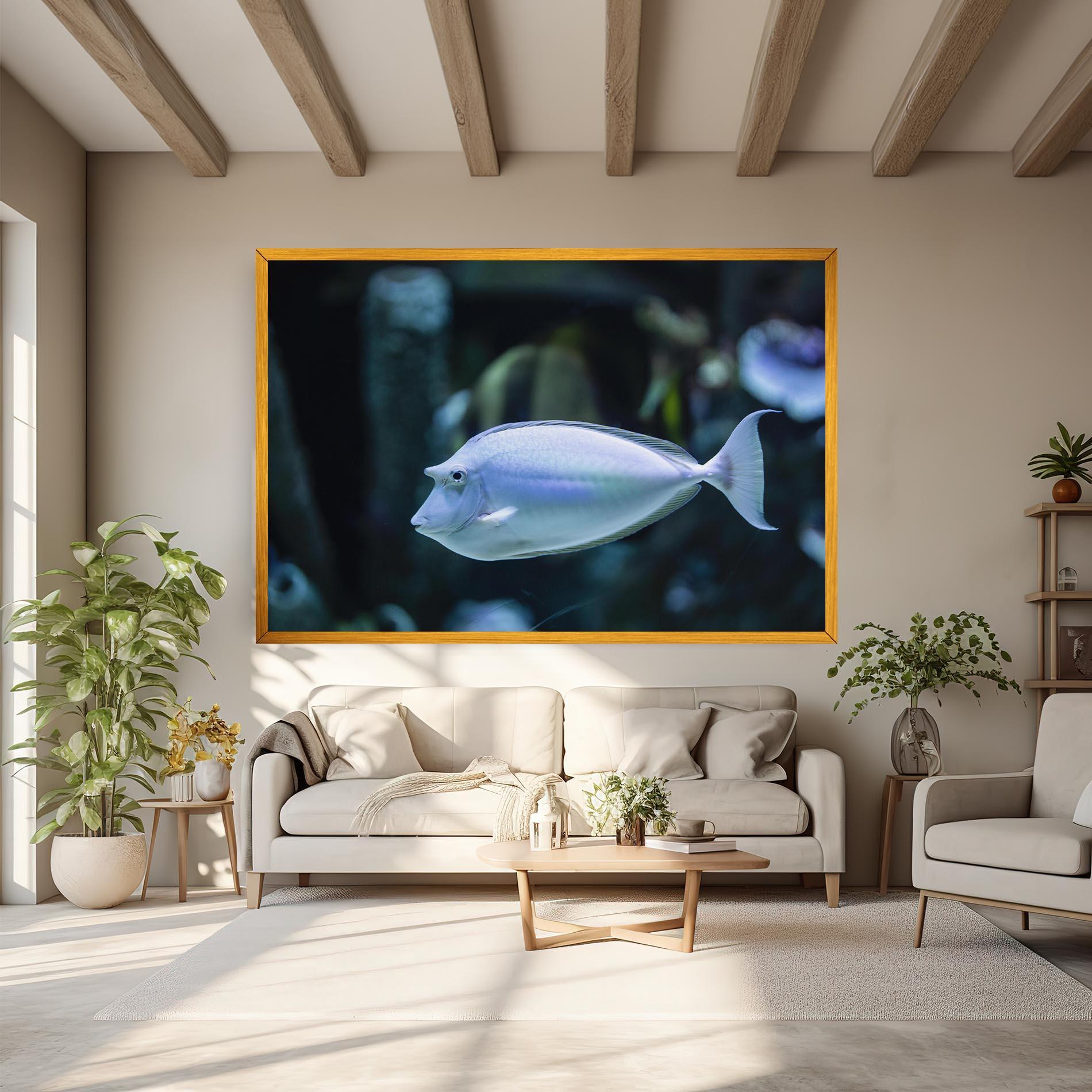 Leinwandbild Funny Face Fish mockup 6