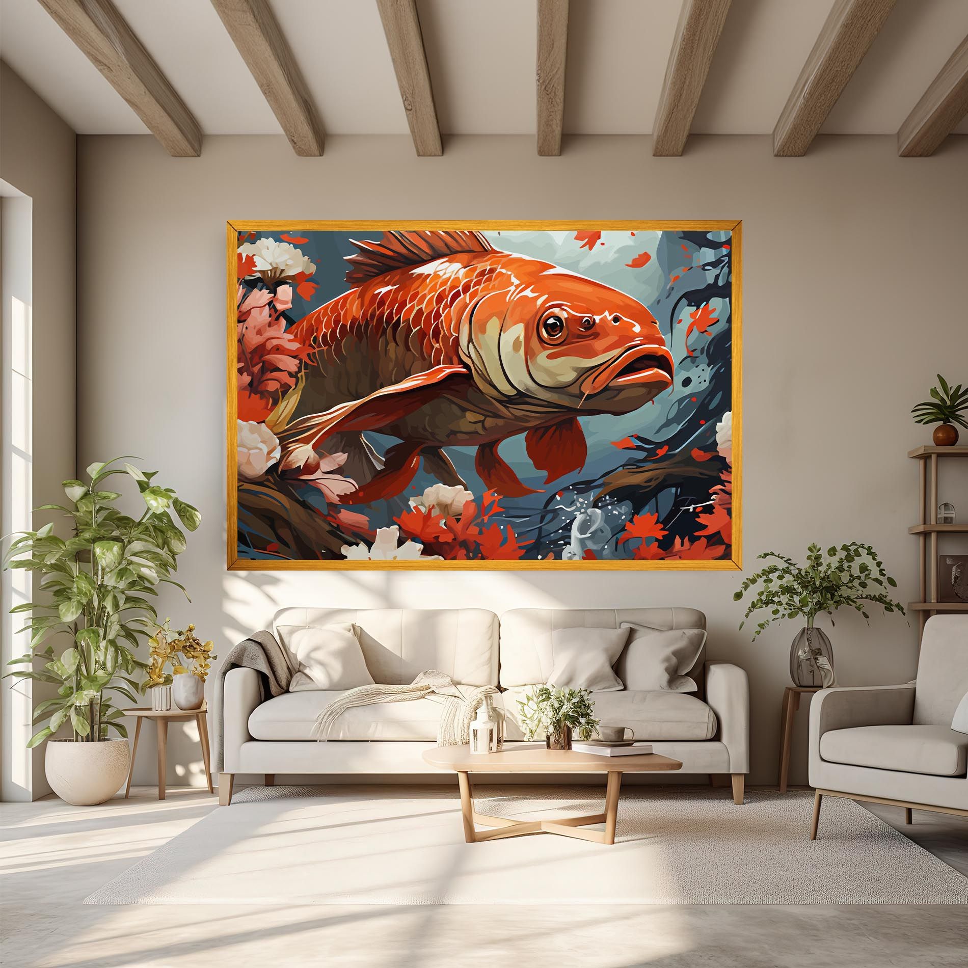 Orange Koi mockup 6