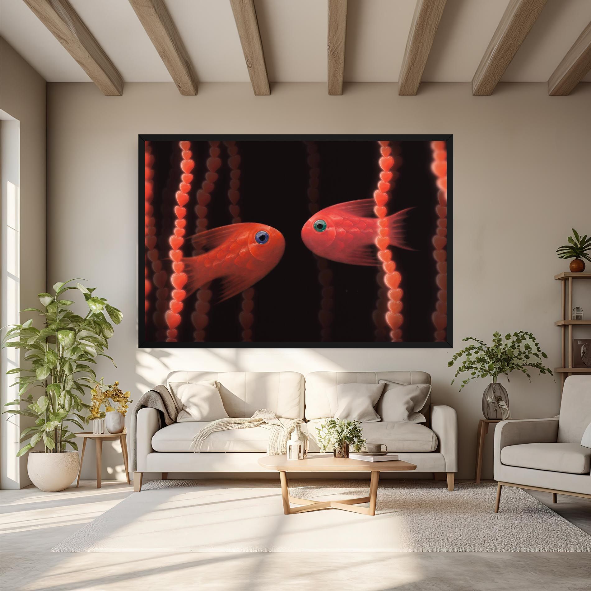 Orange Fish Heart mockup 6