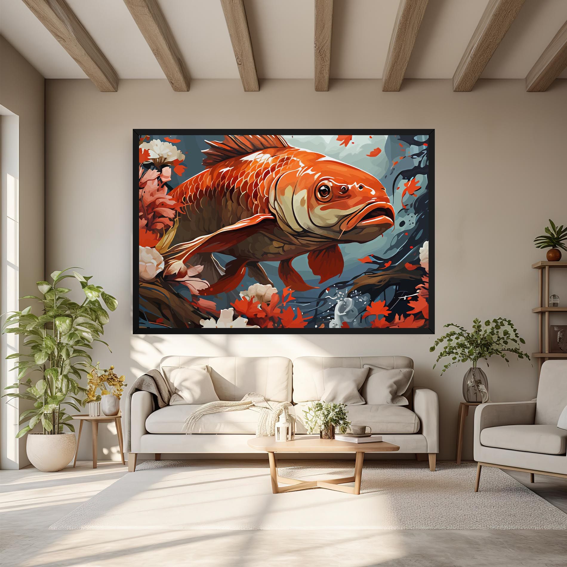 Orange Koi mockup 6