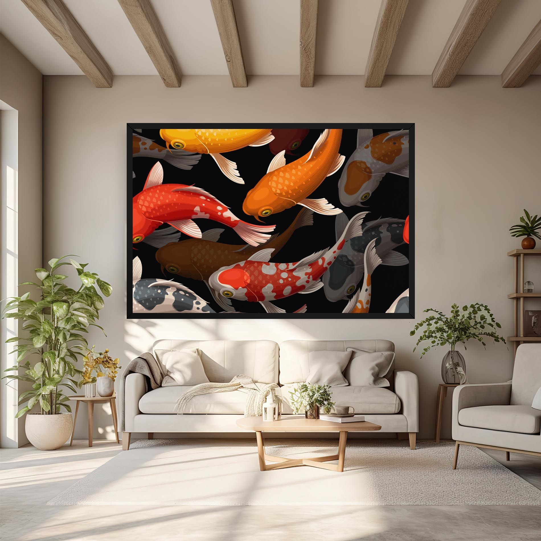 Seamless Koi Fish mockup 6