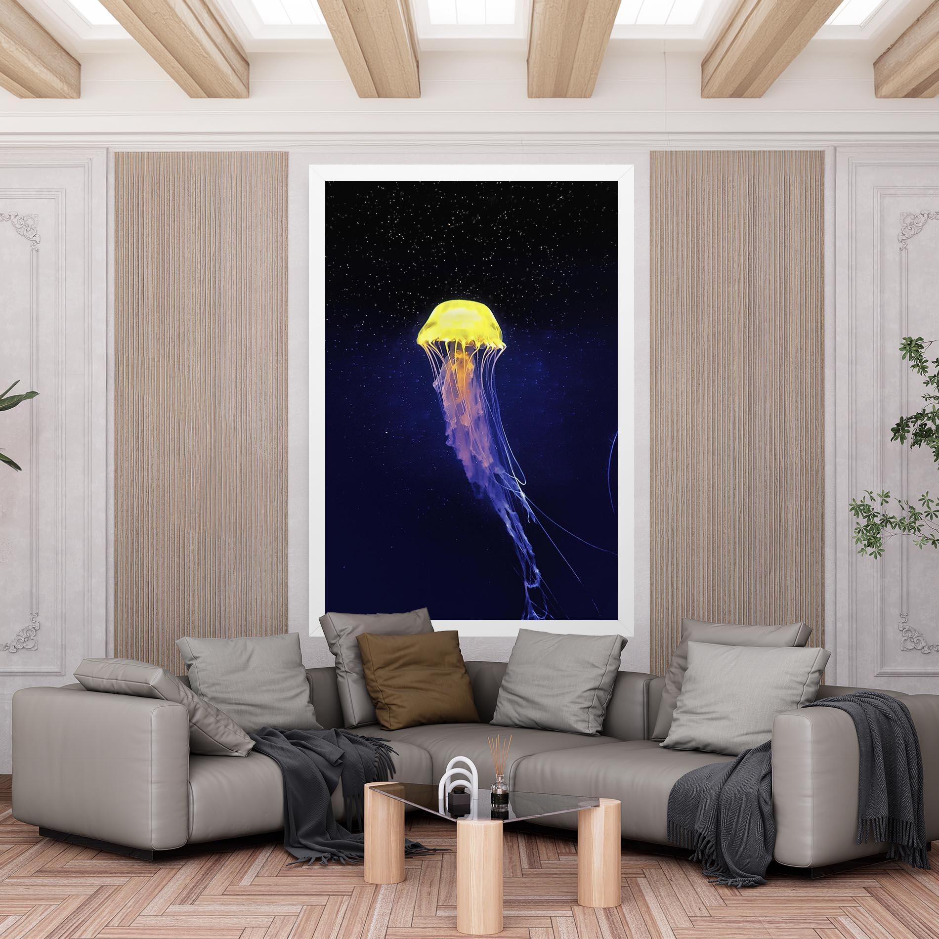 Leinwandbild Purple Jellyfish mockup 6