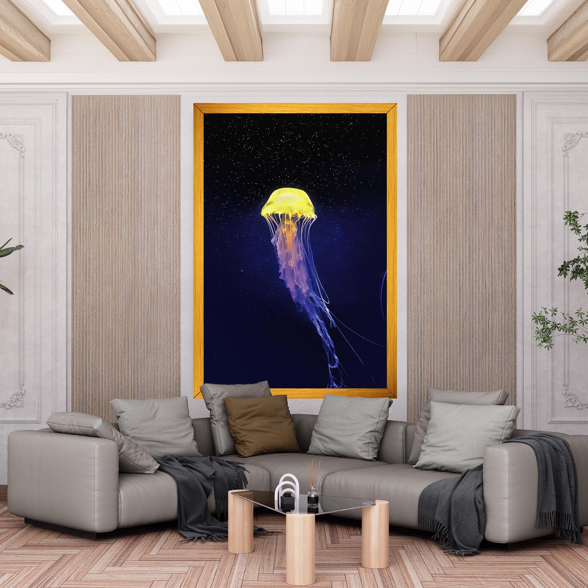 Leinwandbild Purple Jellyfish mockup 6