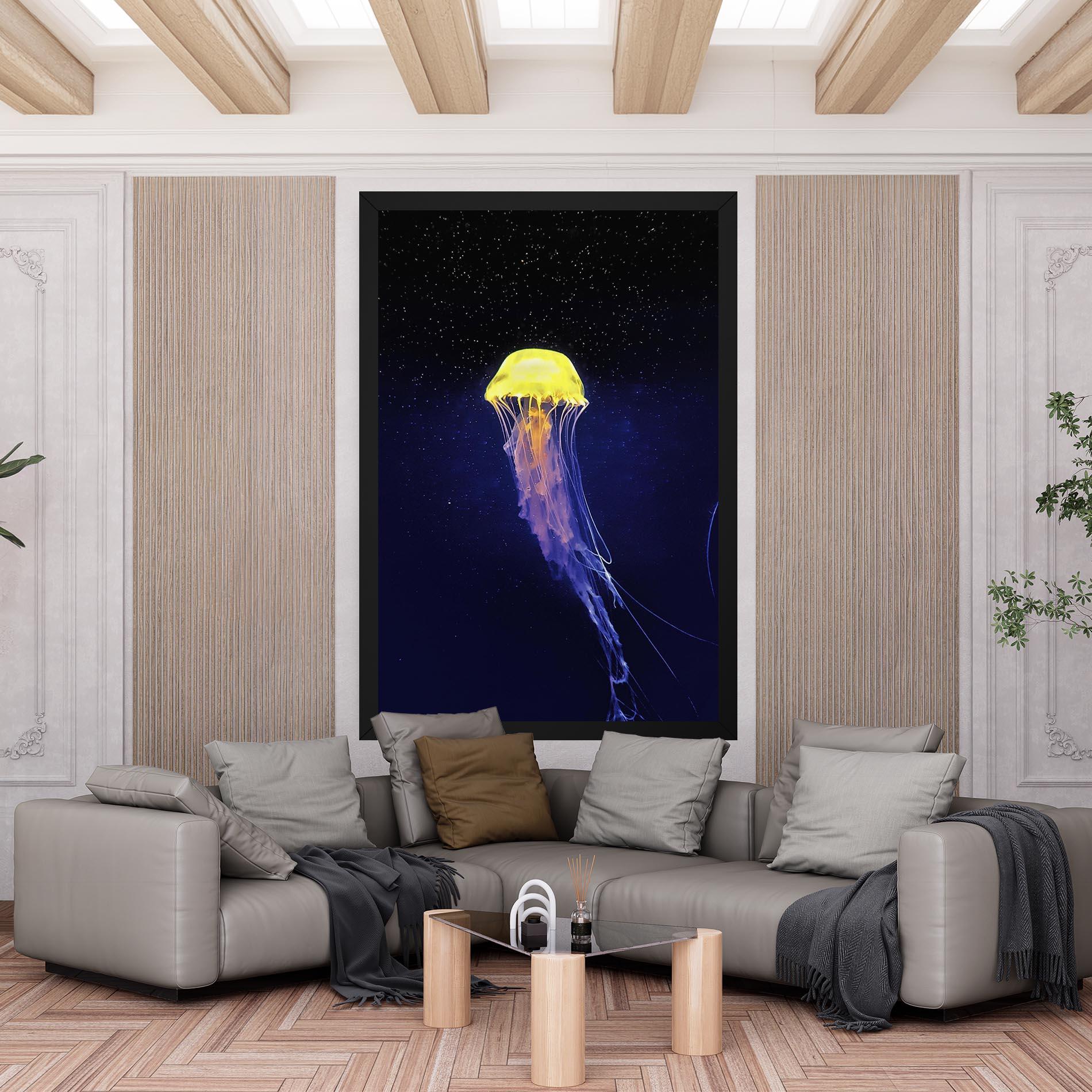 Leinwandbild Purple Jellyfish mockup 6