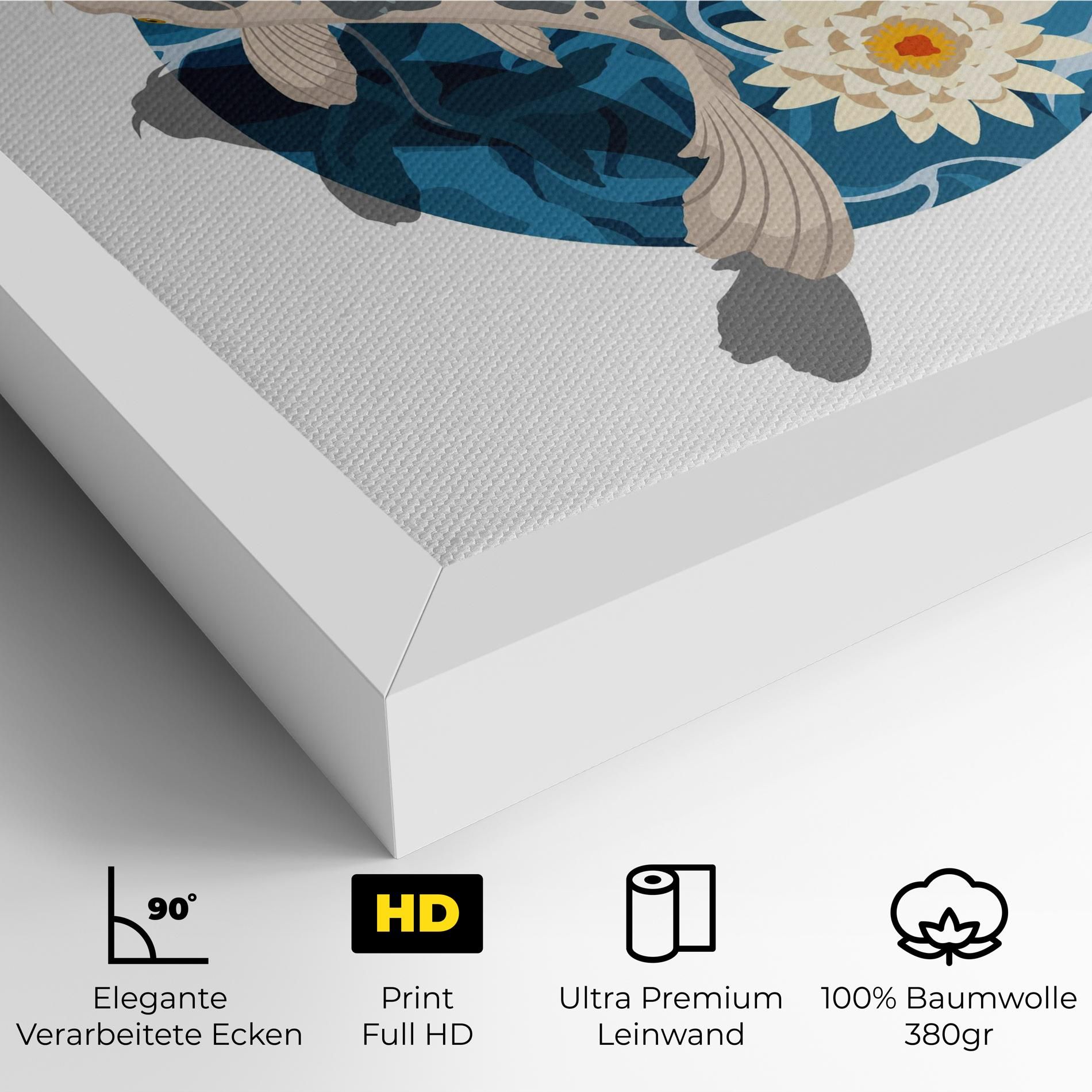 Grey Orange Koi mockup 4