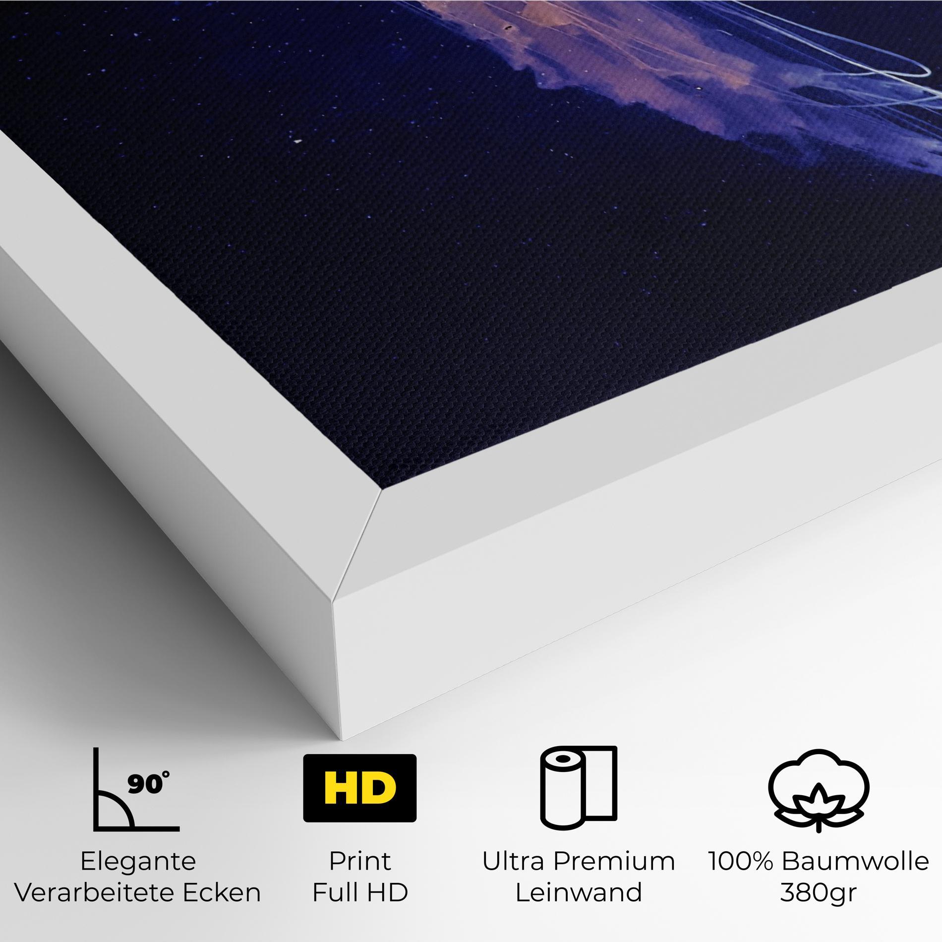 Leinwandbild Purple Jellyfish mockup 4