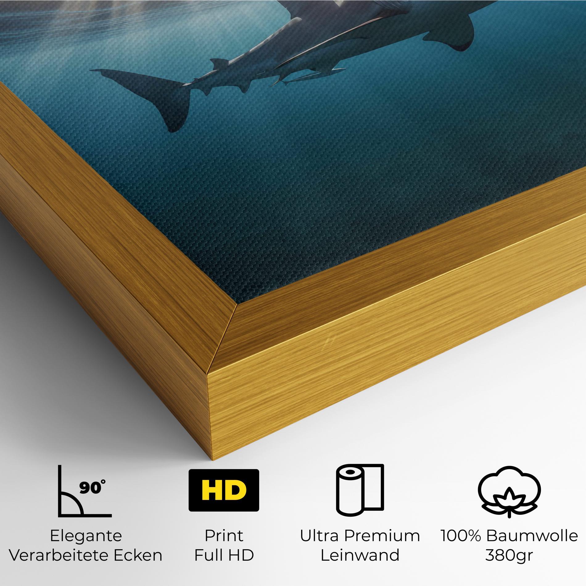 Leinwandbild Big Shark mockup 4