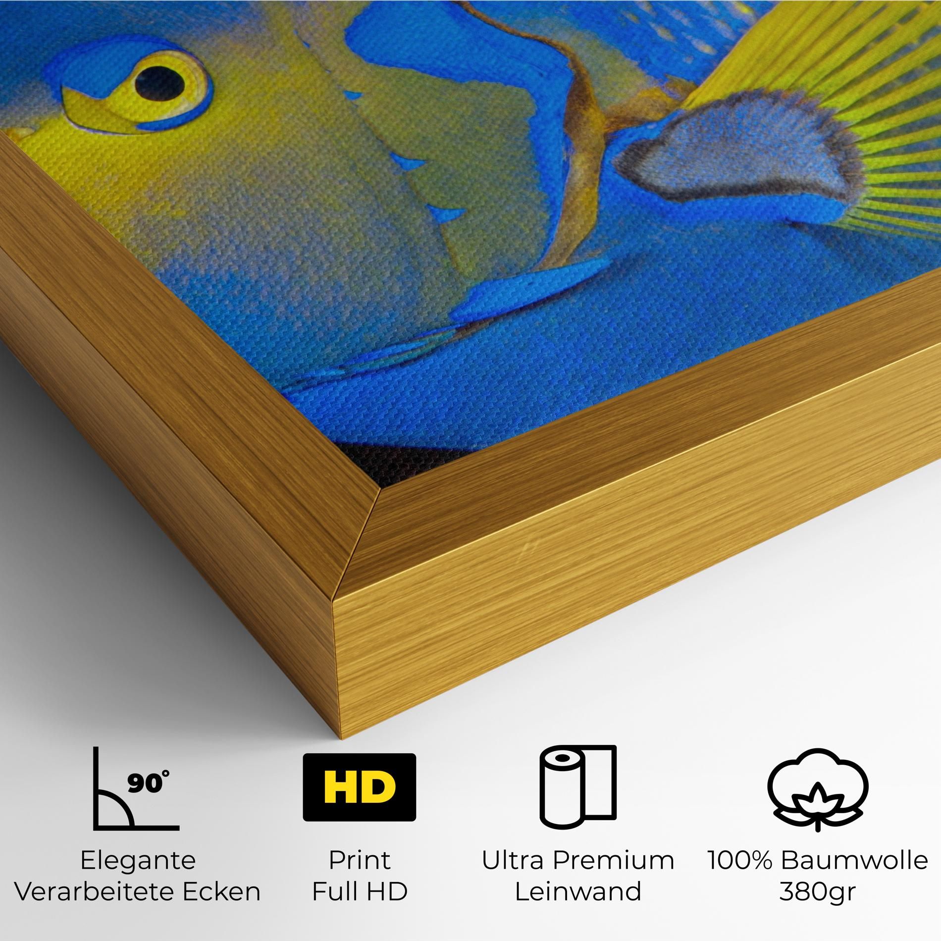 Blue Yellow Fish mockup 4