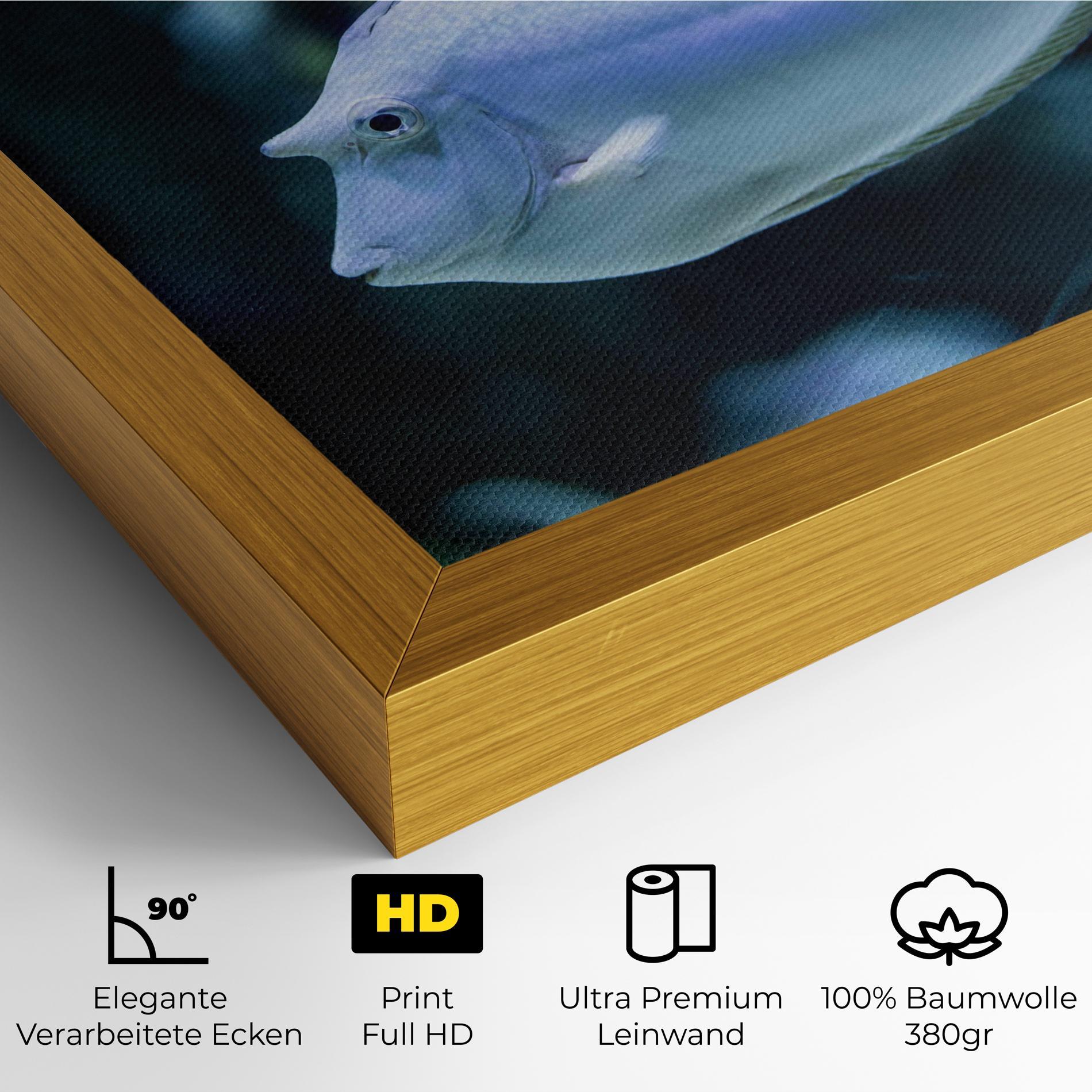 Leinwandbild Funny Face Fish mockup 4