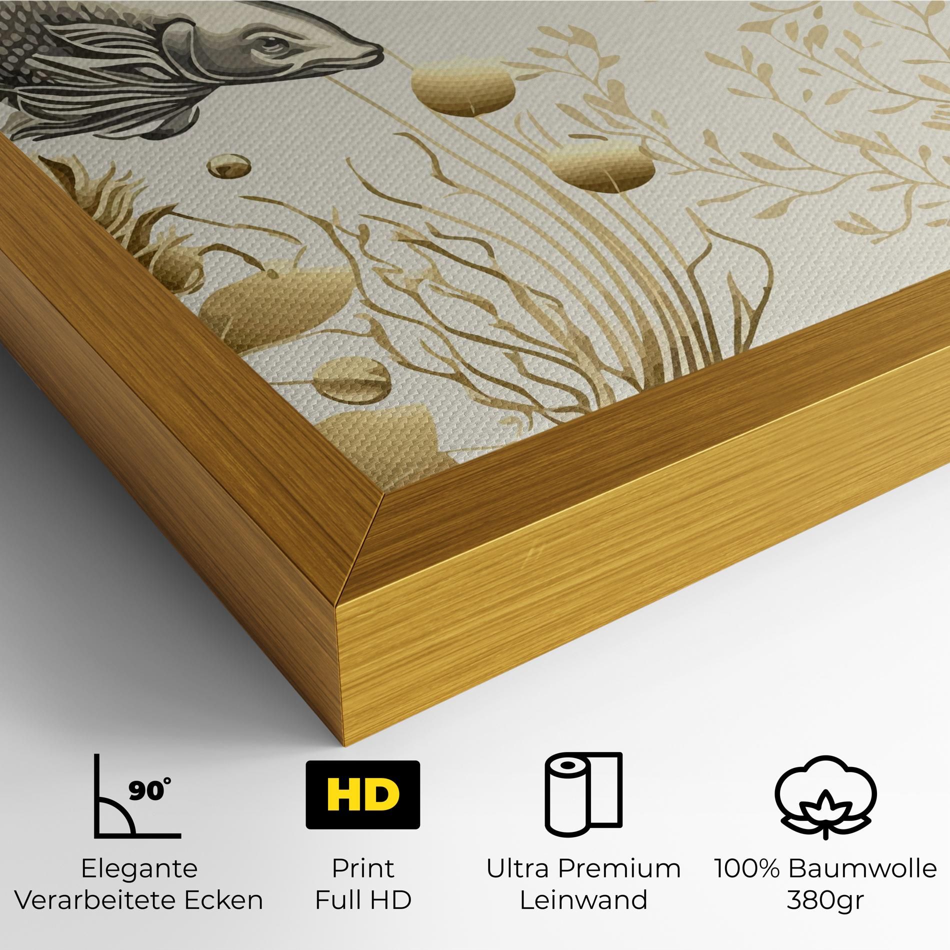 Grey Gold Fish mockup 4