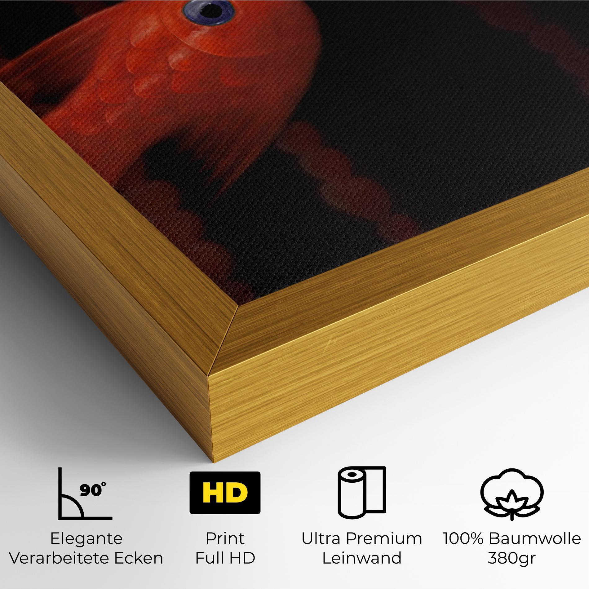 Leinwandbild Orange Fish Heart mockup 4