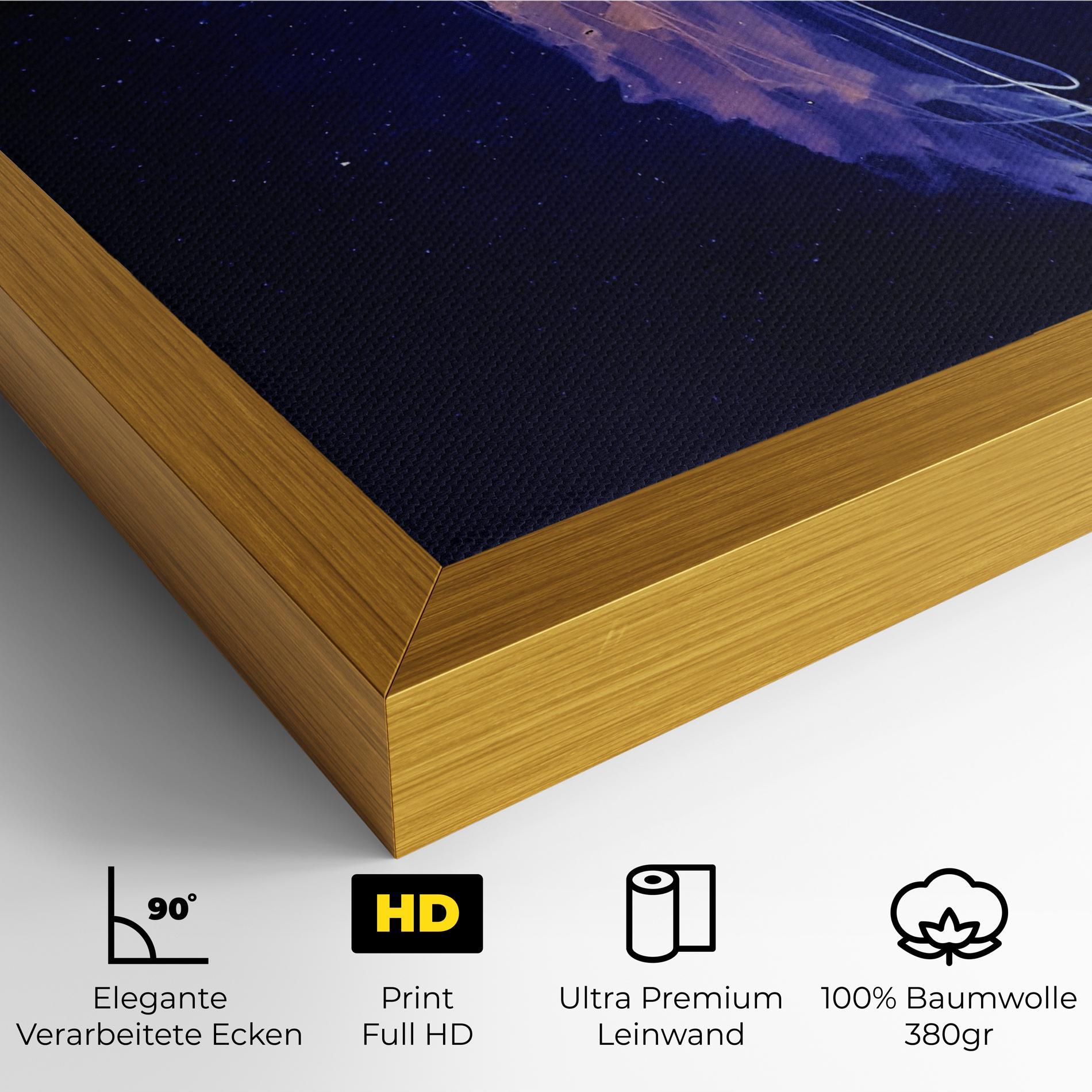 Leinwandbild Purple Jellyfish mockup 4