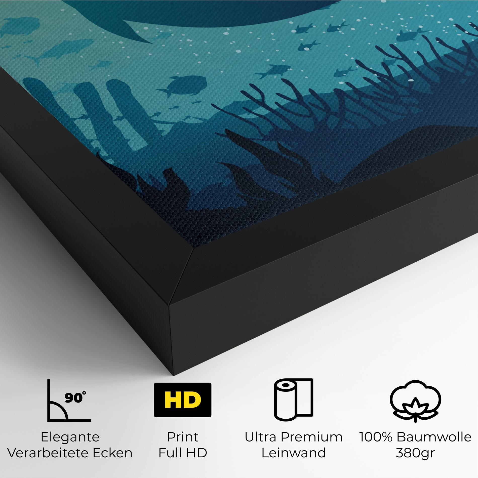 Leinwandbild Blue Ocean mockup 4