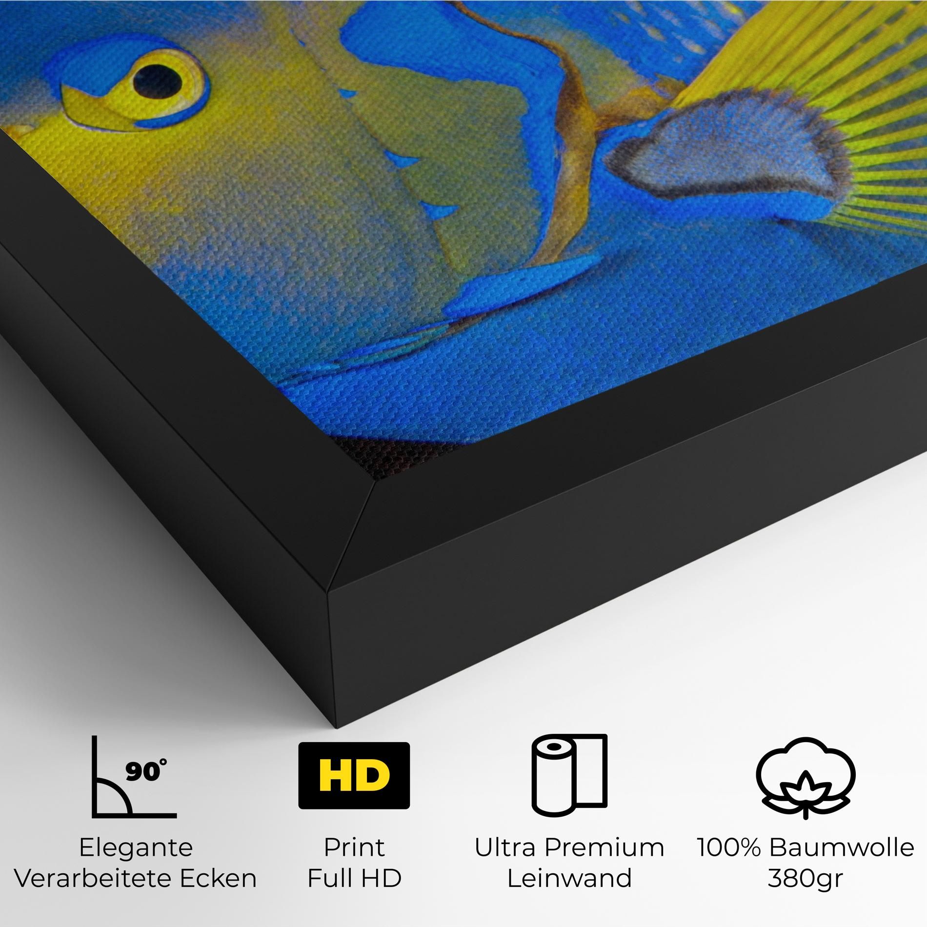 Blue Yellow Fish mockup 4