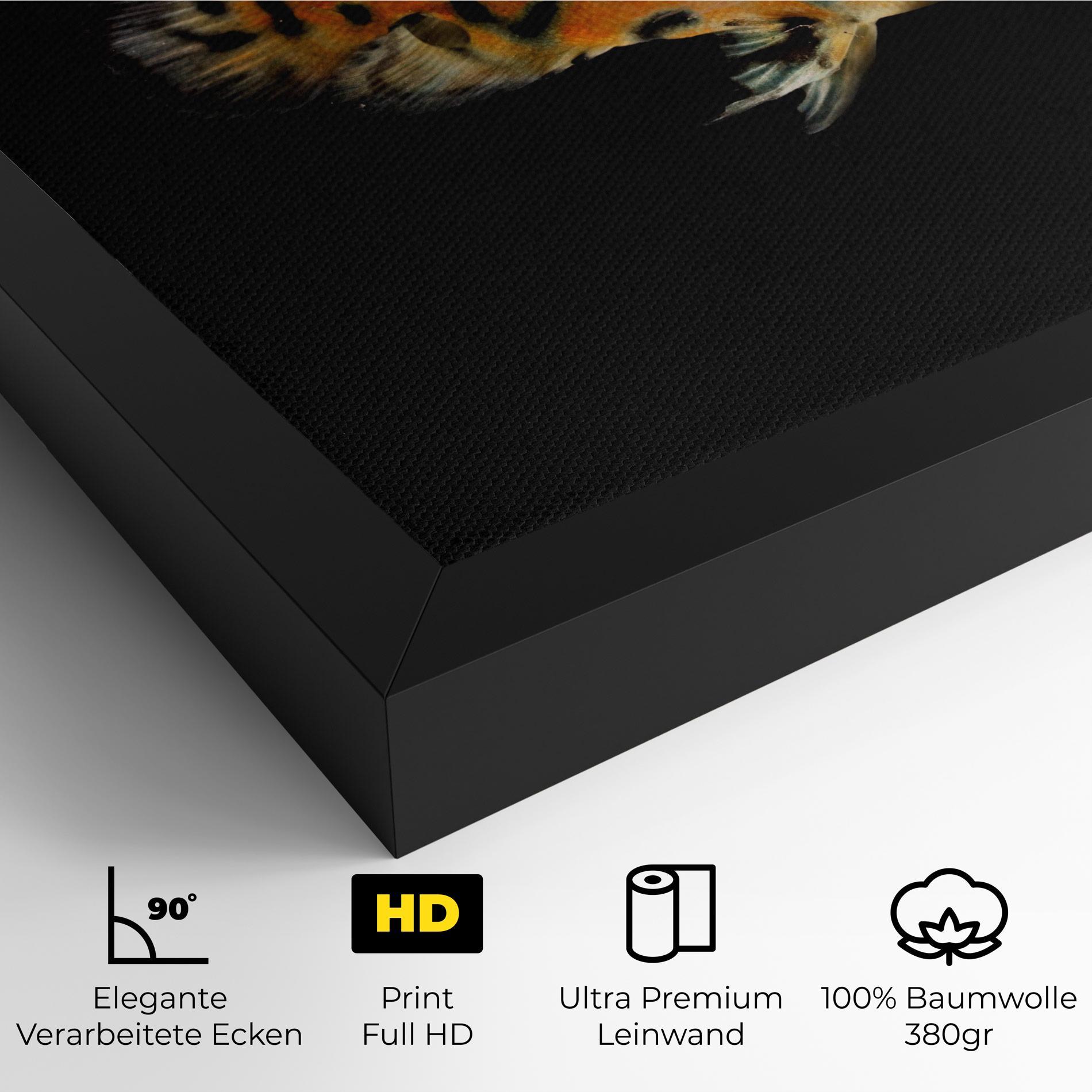 Leinwandbild Cute Brown Fish mockup 4