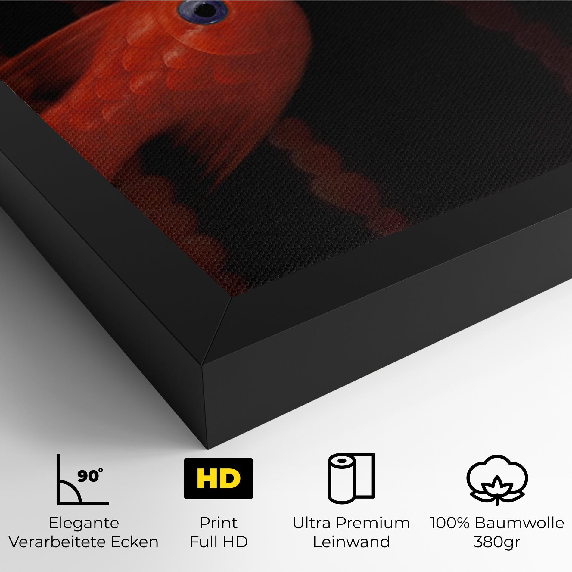 Leinwandbild Orange Fish Heart mockup 4