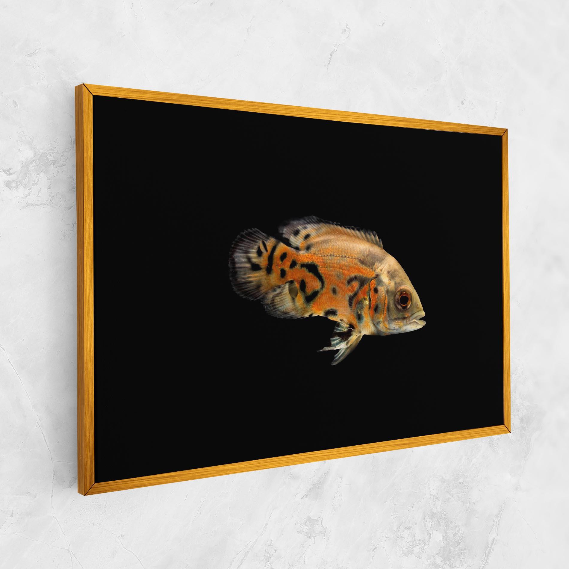 Leinwandbild Cute Brown Fish mockup 1