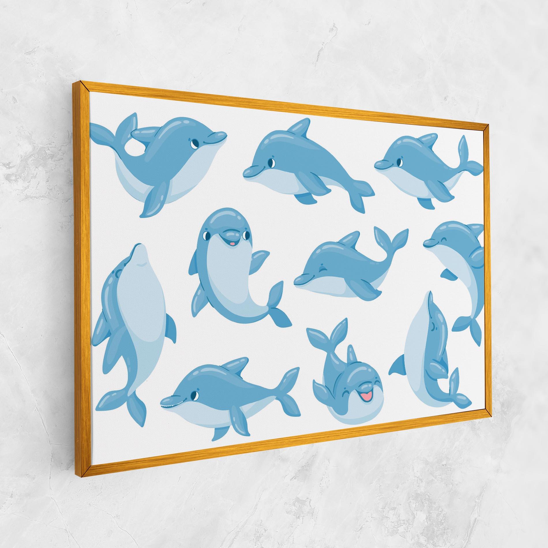 Leinwandbild Dolphin mockup 1