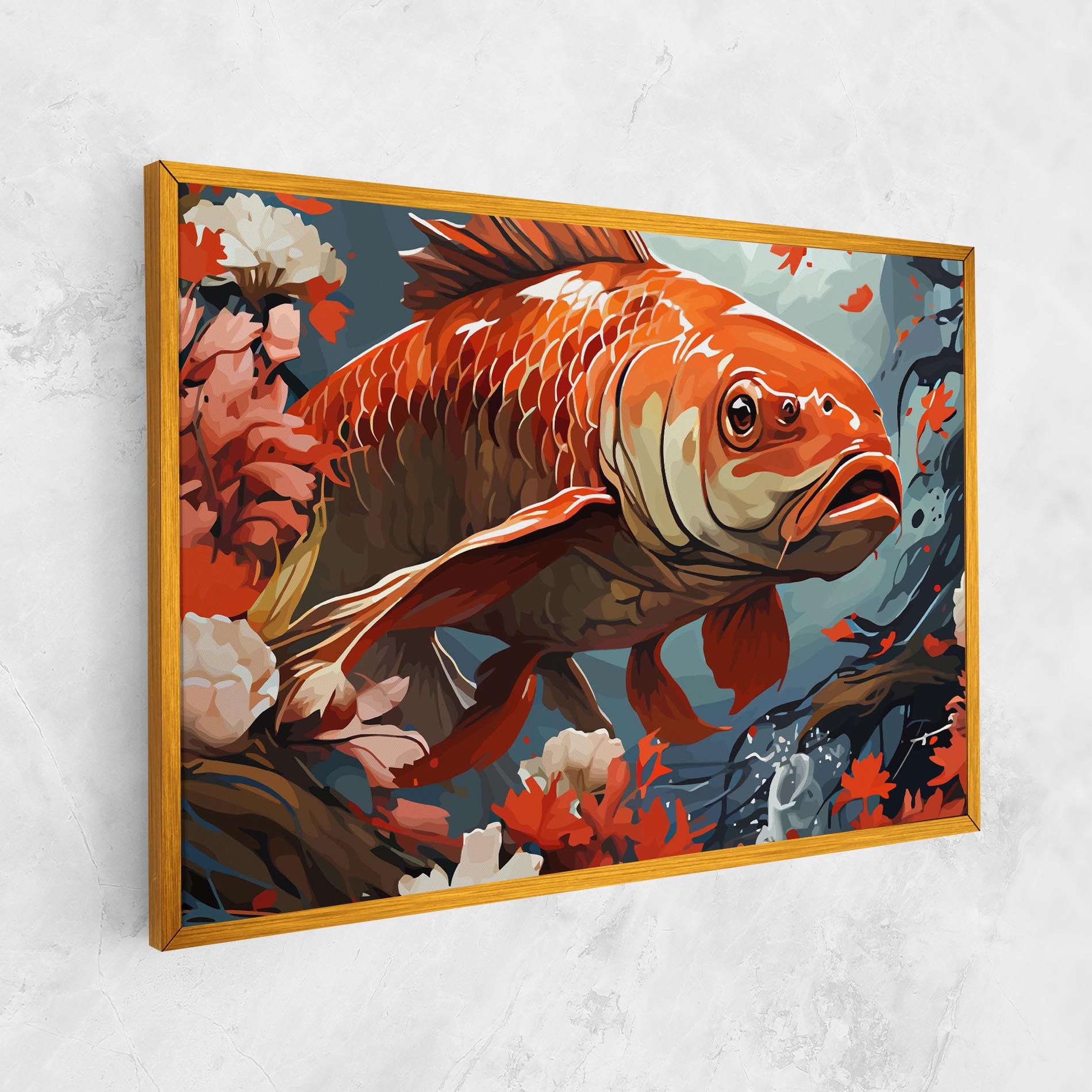 Orange Koi mockup 1
