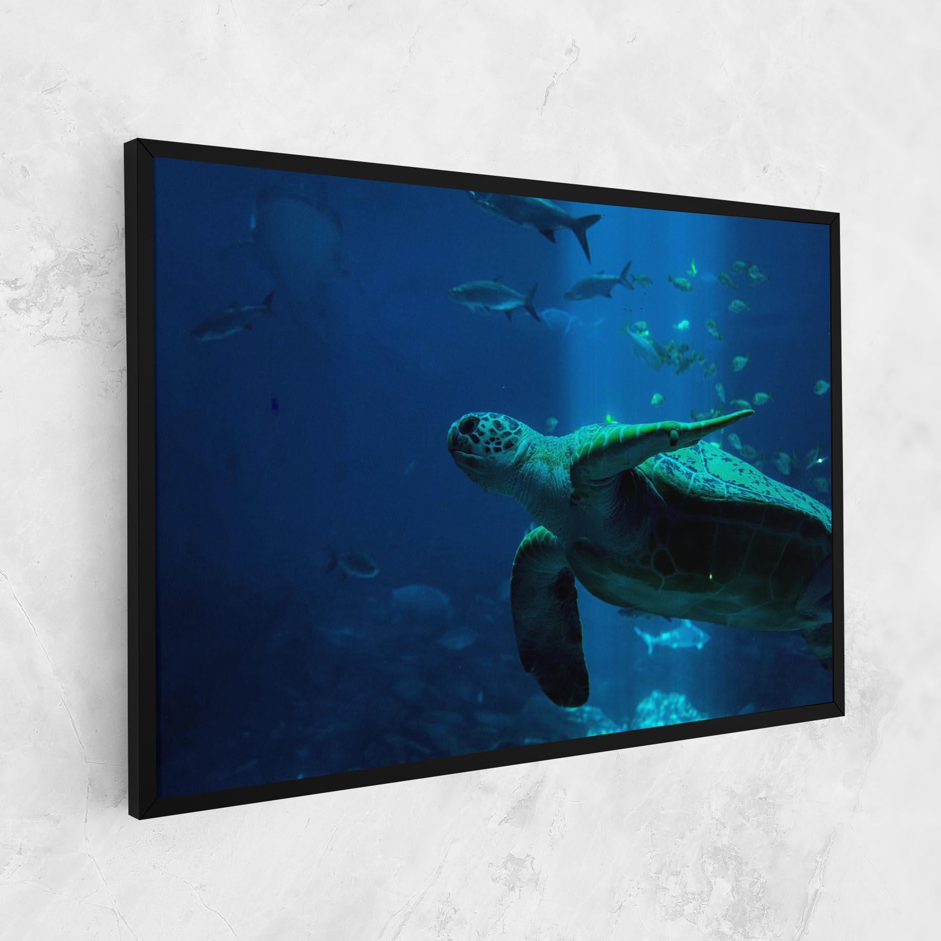 Leinwandbild Green Turtule mockup 1