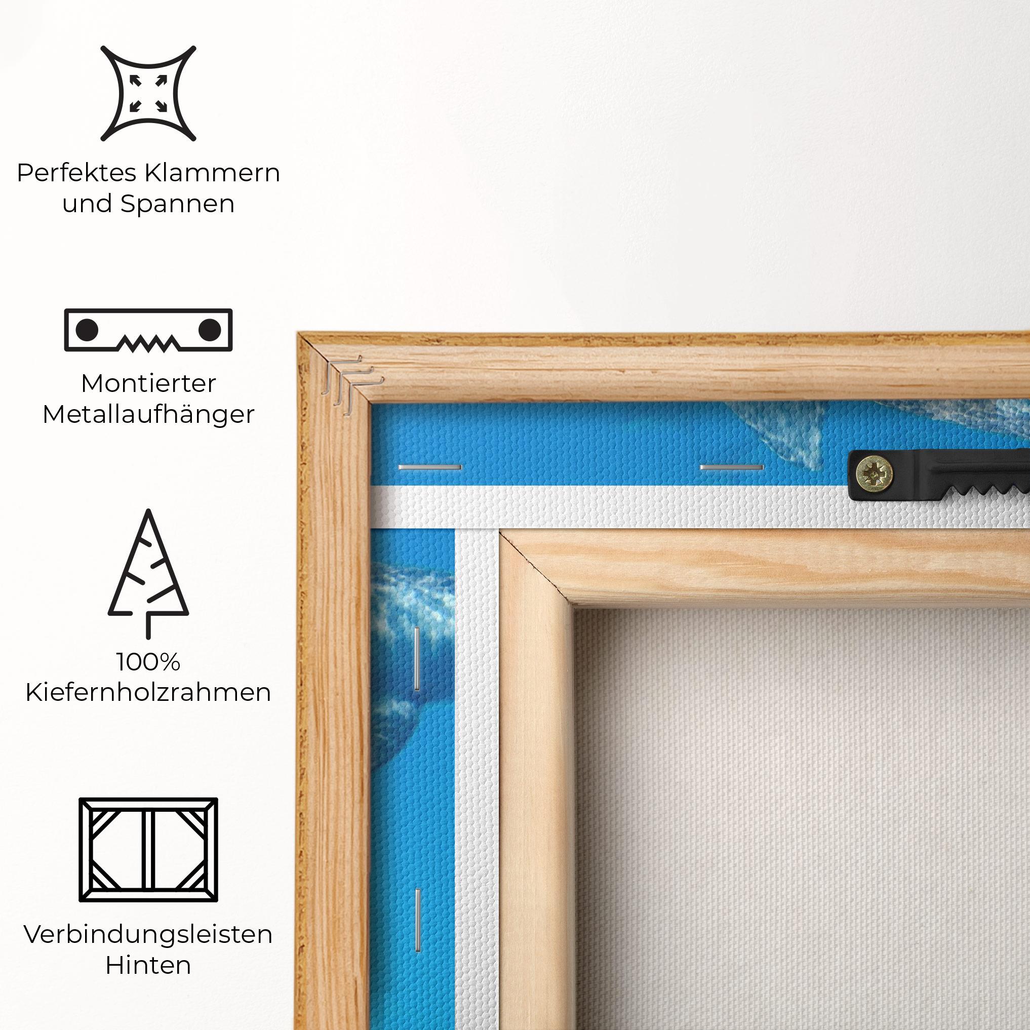 Leinwandbild Family Of Dolphins mockup 5