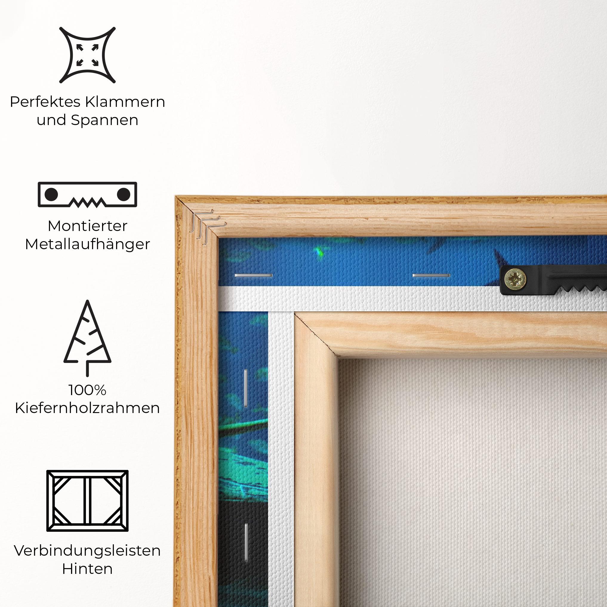 Leinwandbild Green Turtule mockup 5