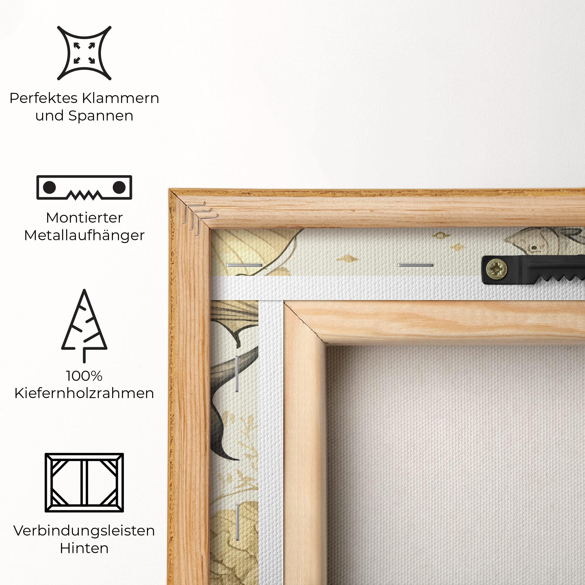 Leinwandbild Grey Gold Fish mockup 5