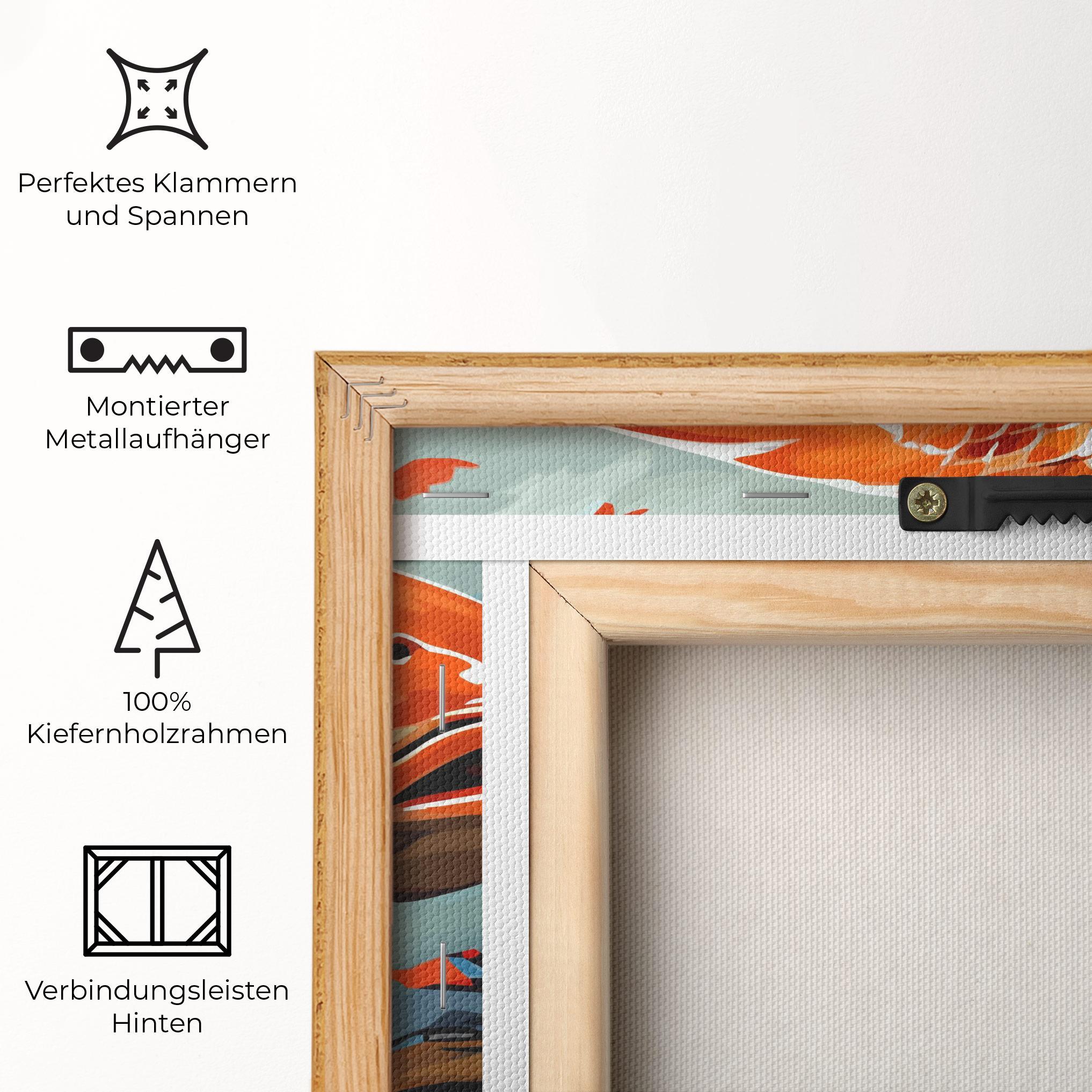 Leinwandbild Orange Koi mockup 5
