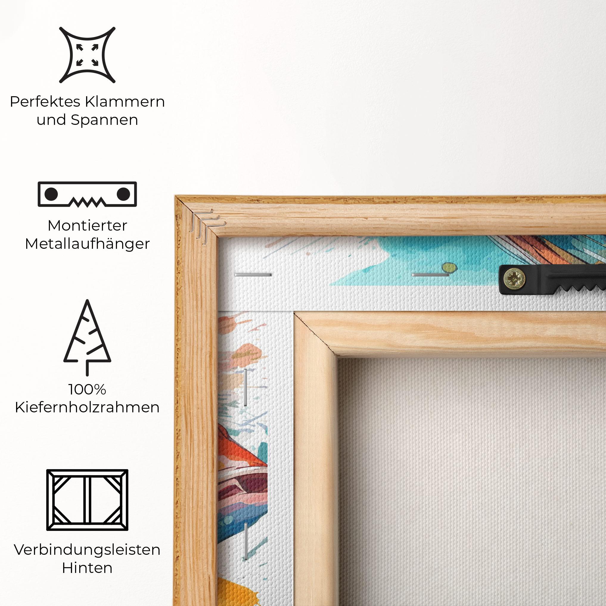 Leinwandbild Watercolor Fish mockup 5