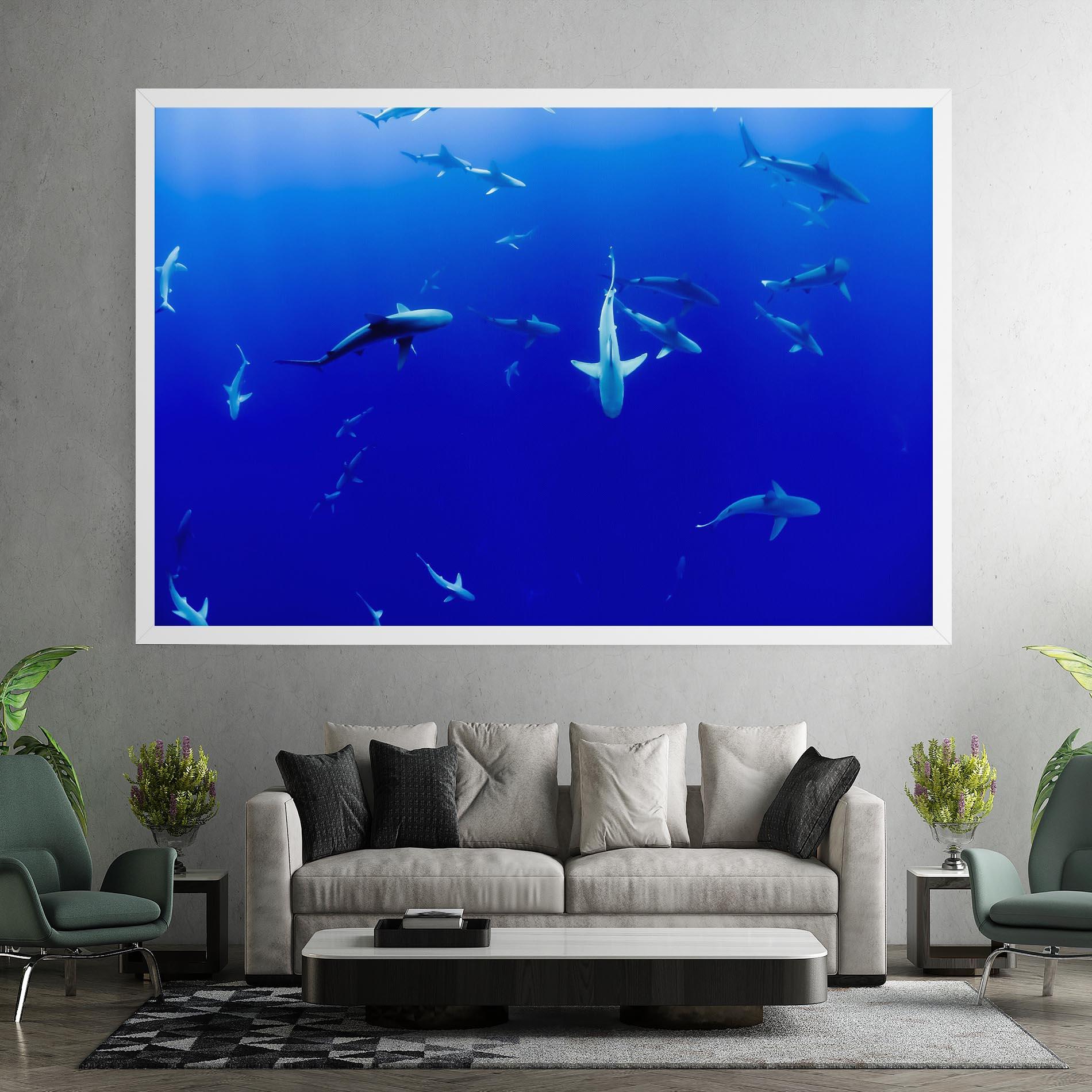 Leinwandbild Baby Sharks mockup 7