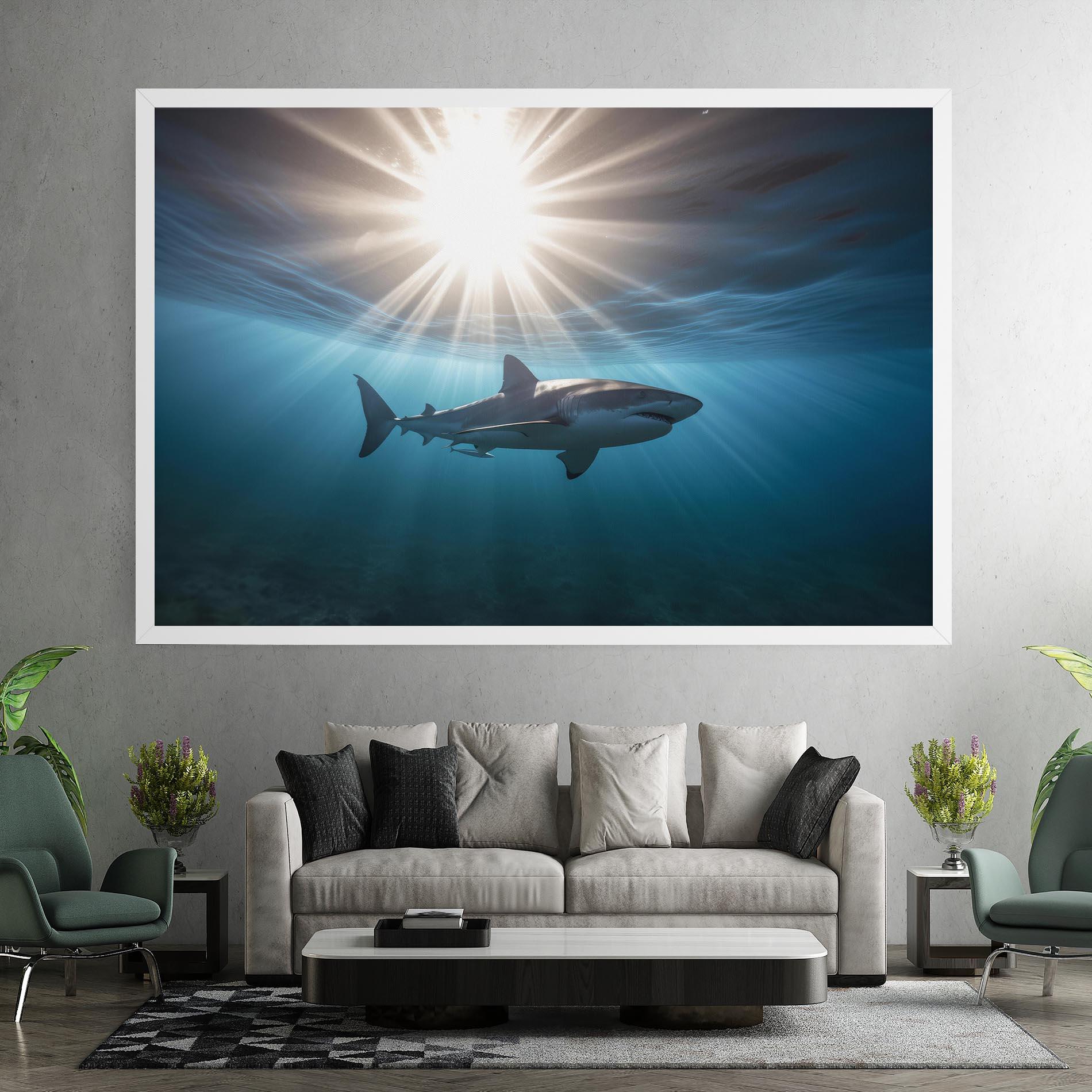 Leinwandbild Big Shark mockup 7