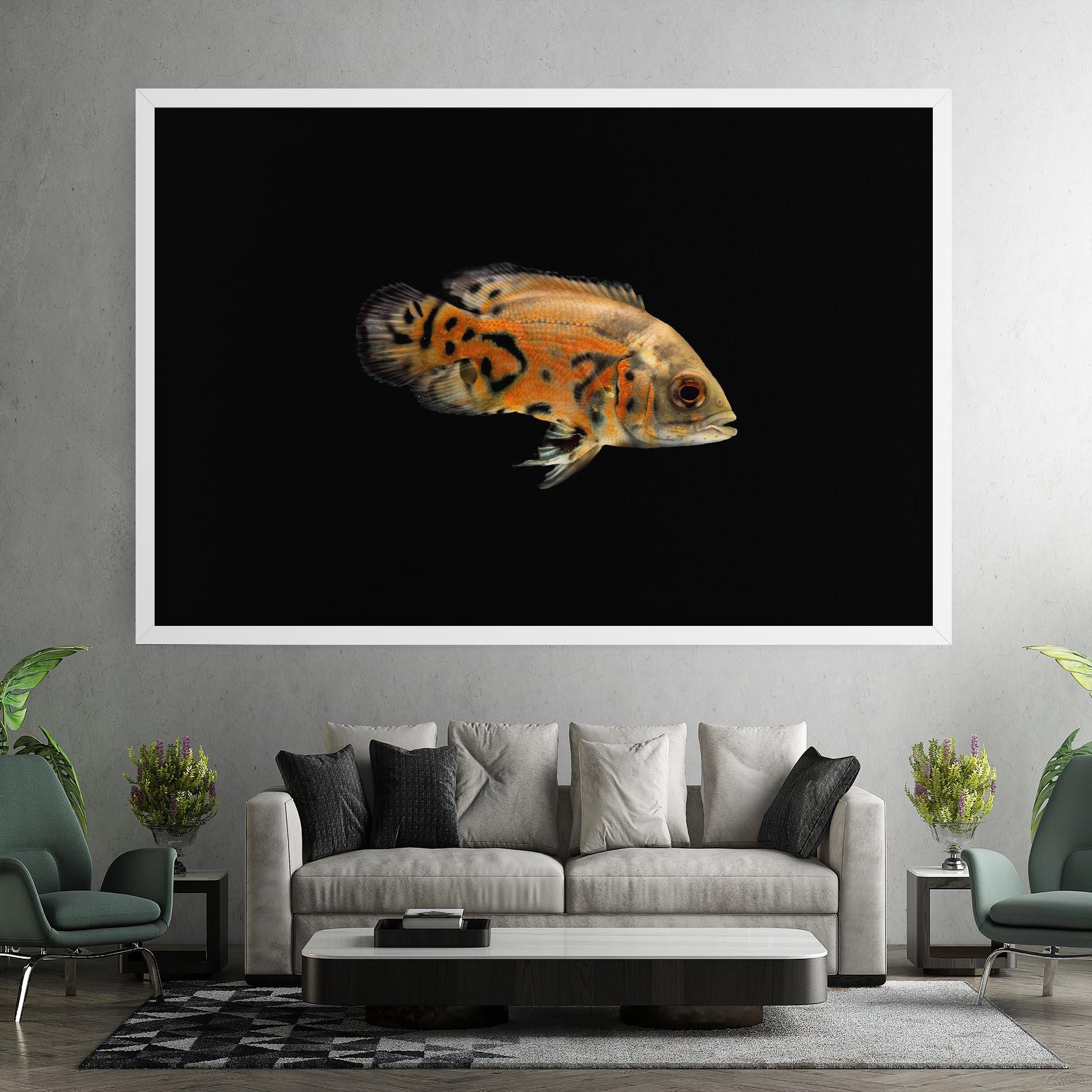 Leinwandbild Cute Brown Fish mockup 7