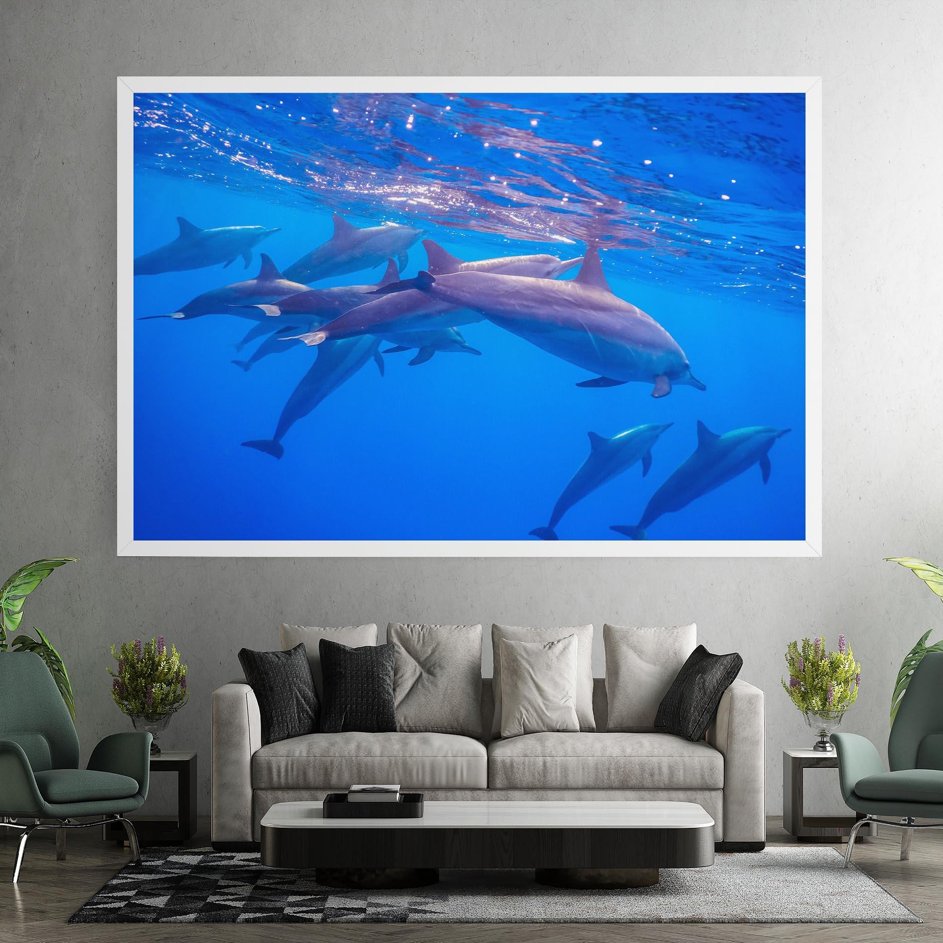 Leinwandbild Dolphin Family mockup 7