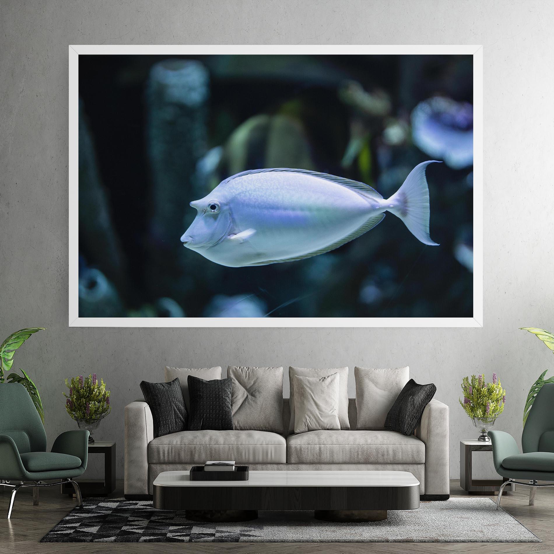 Leinwandbild Funny Face Fish mockup 7