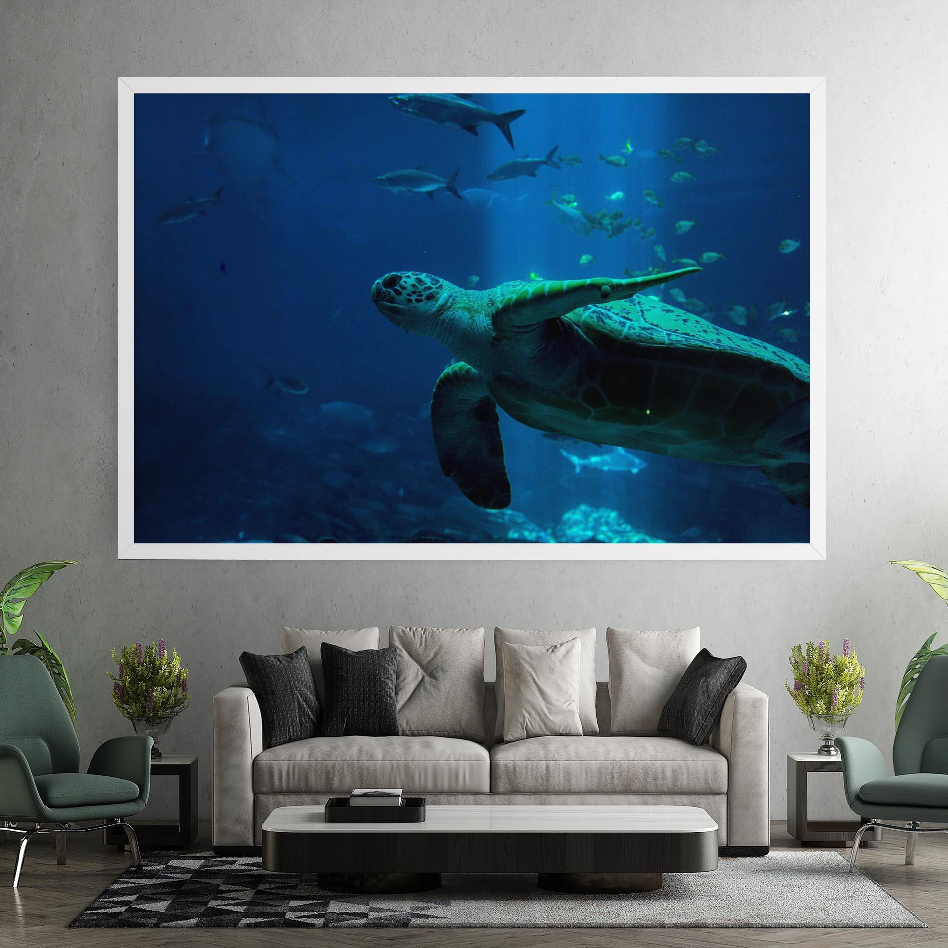 Leinwandbild Green Turtule mockup 7