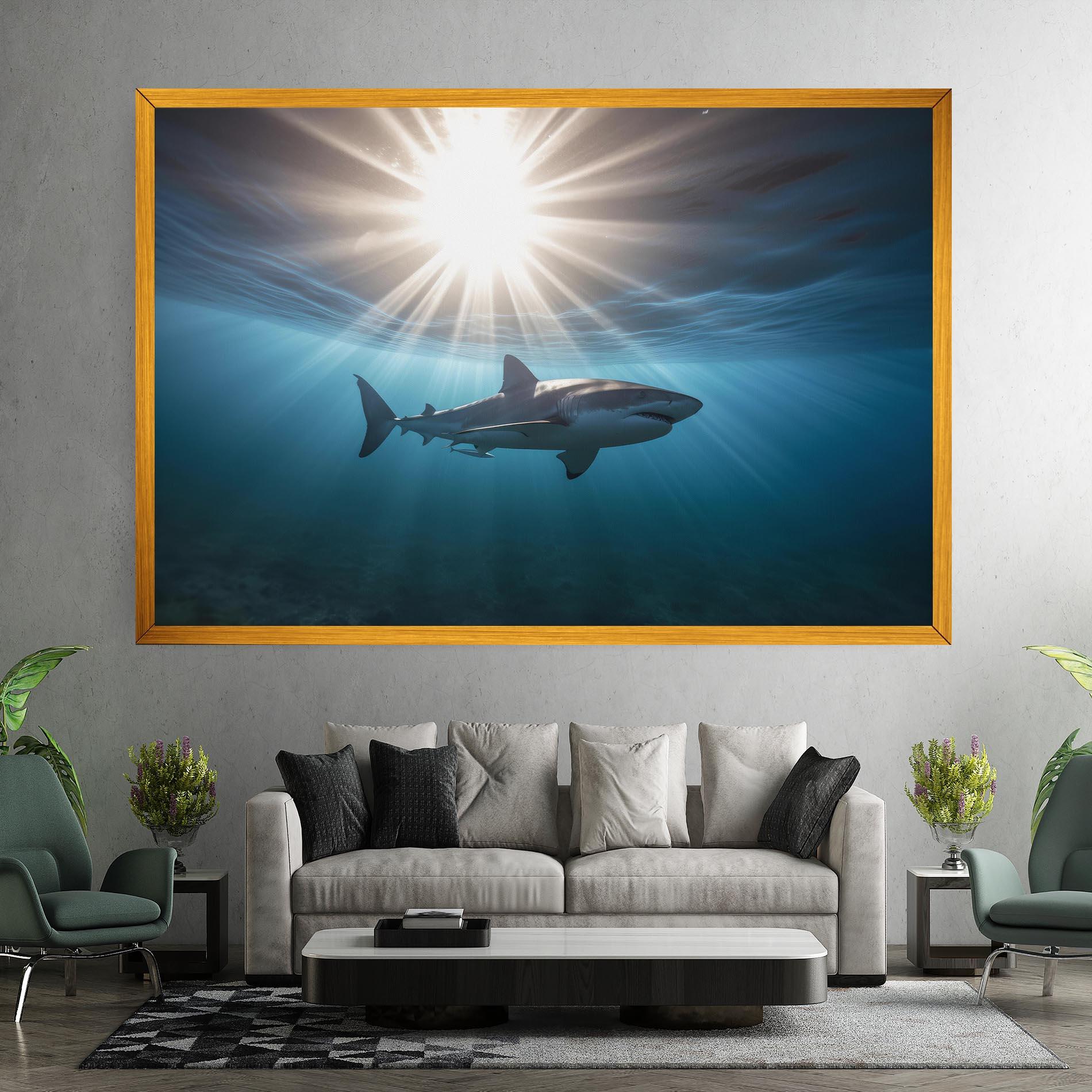 Leinwandbild Big Shark mockup 7