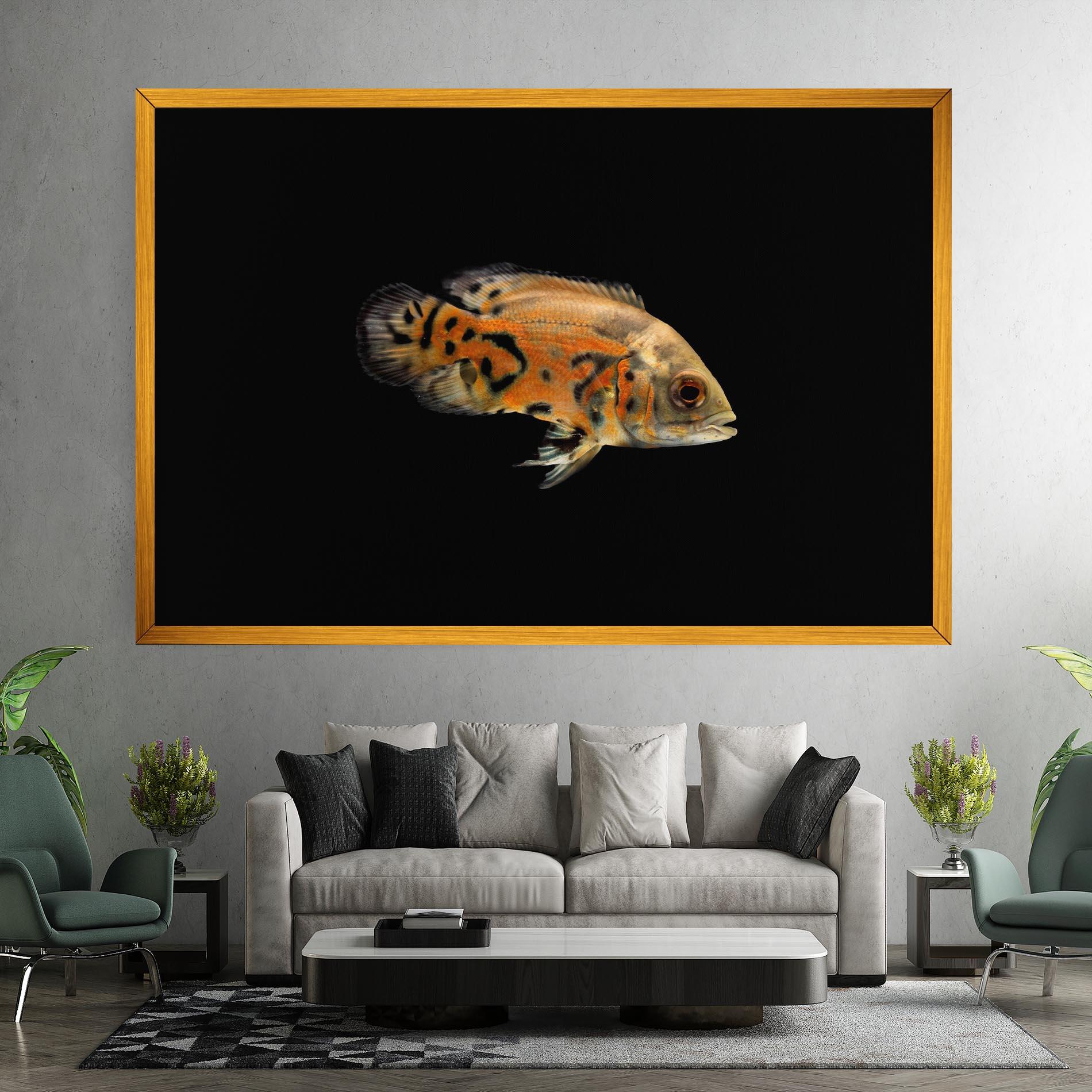 Leinwandbild Cute Brown Fish mockup 7