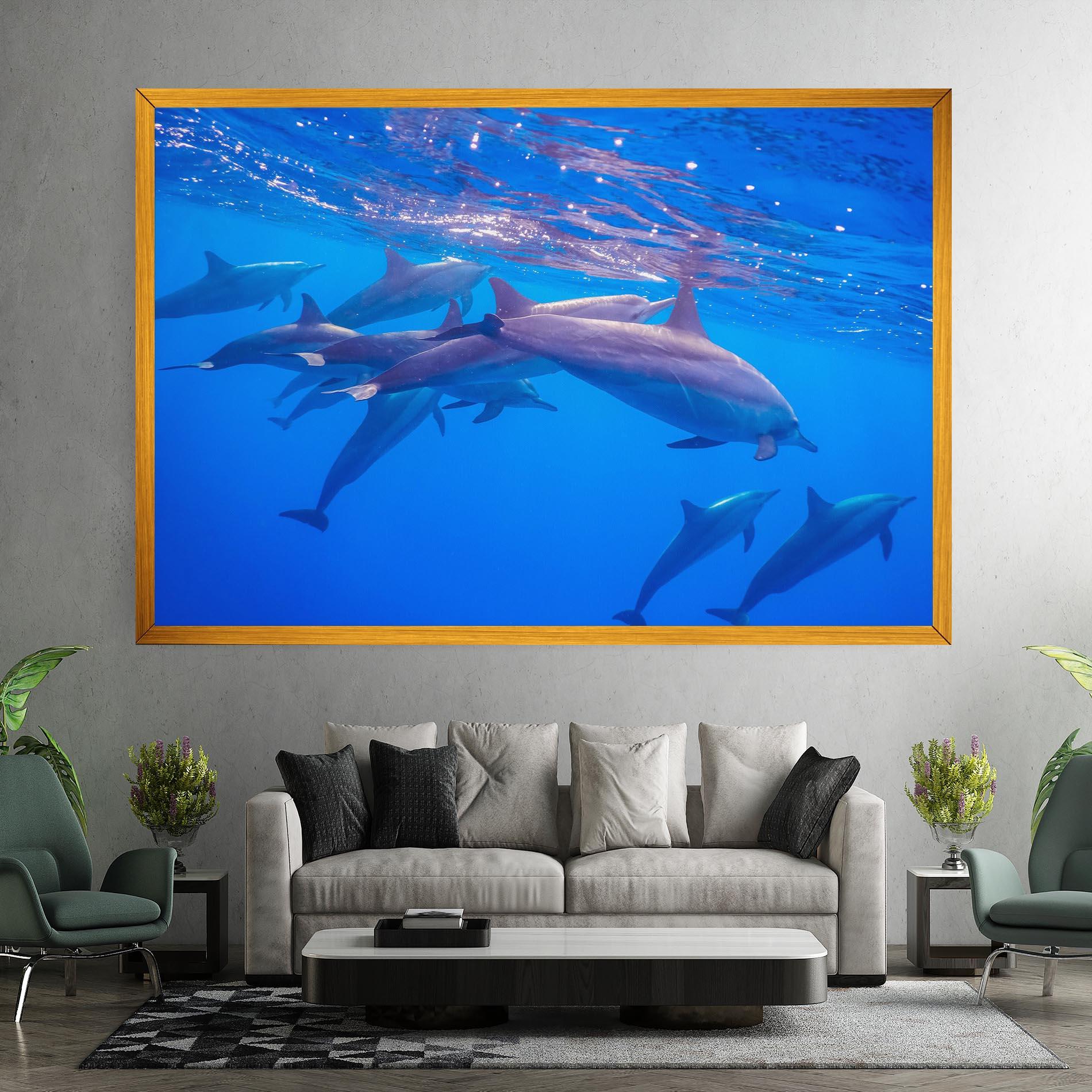 Leinwandbild Dolphin Family mockup 7
