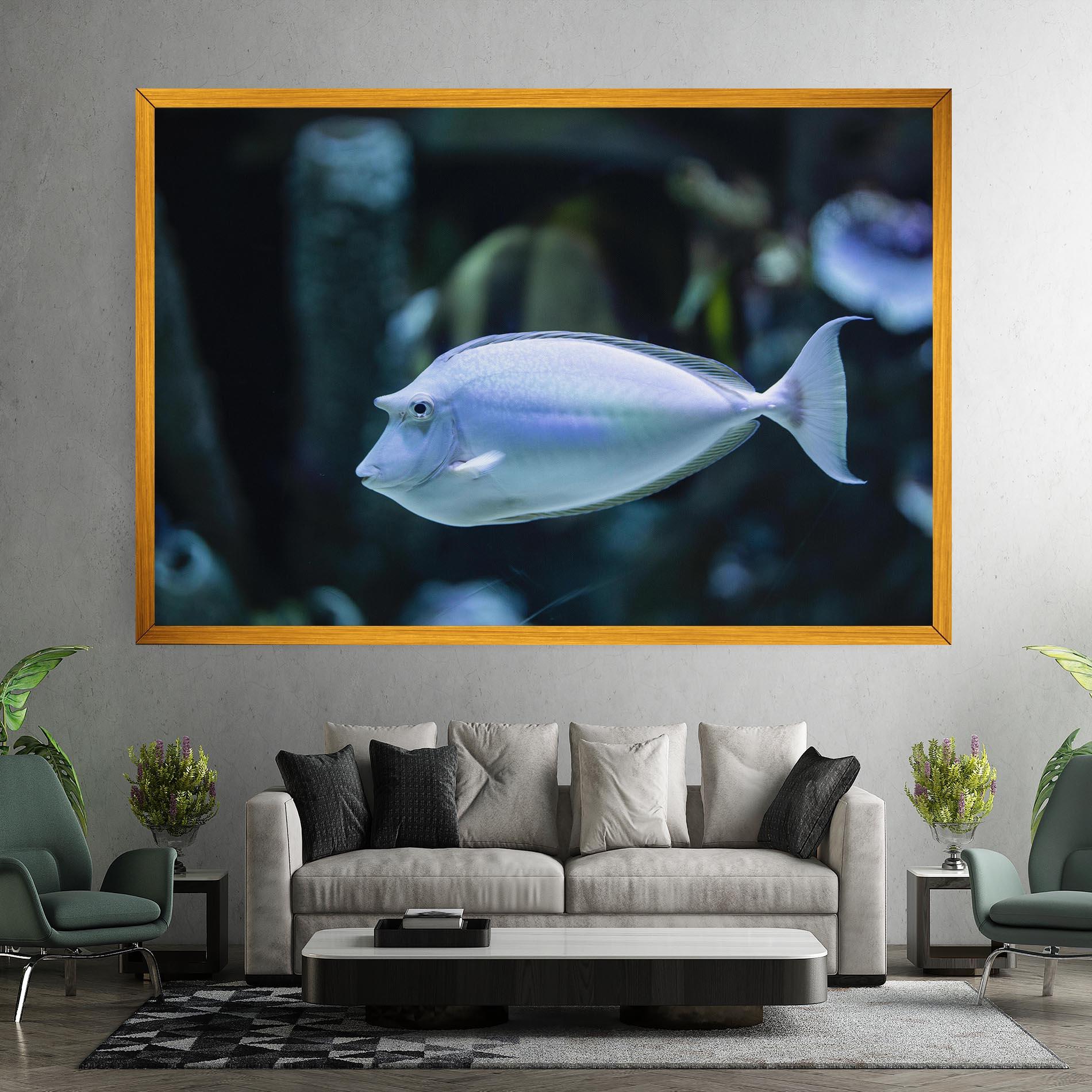 Leinwandbild Funny Face Fish mockup 7