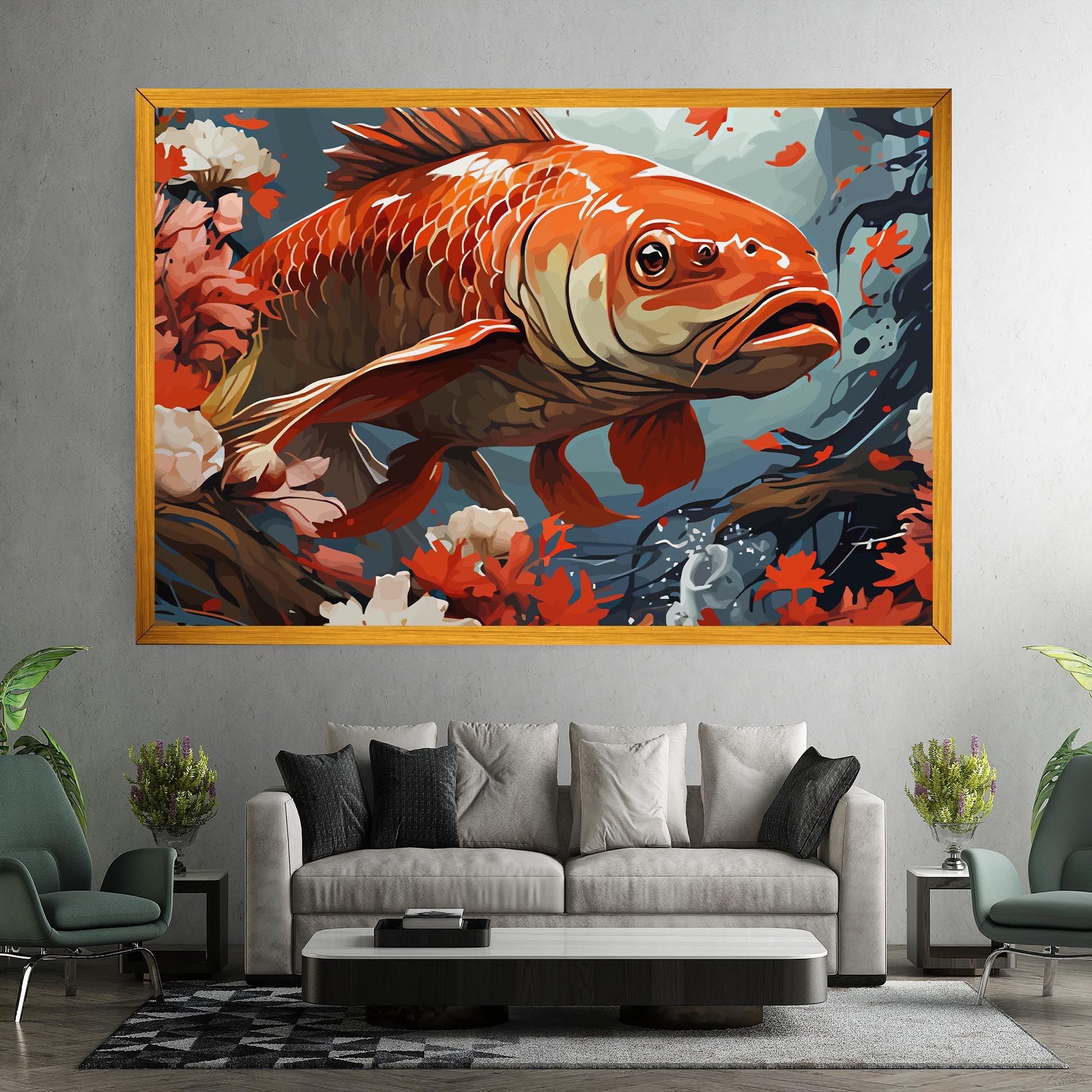 Orange Koi mockup 7