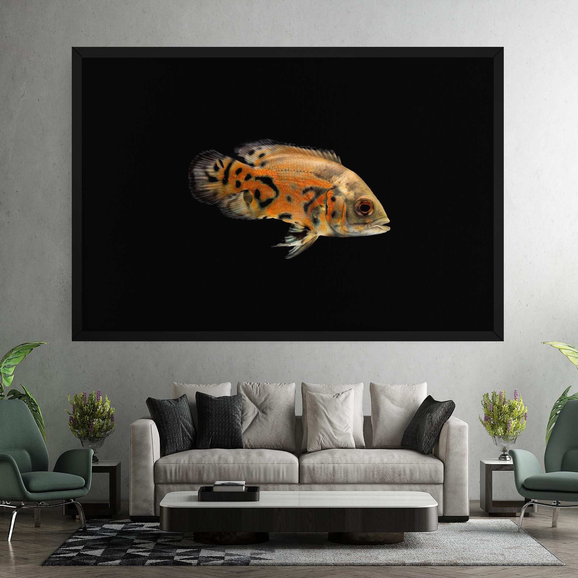 Leinwandbild Cute Brown Fish mockup 7
