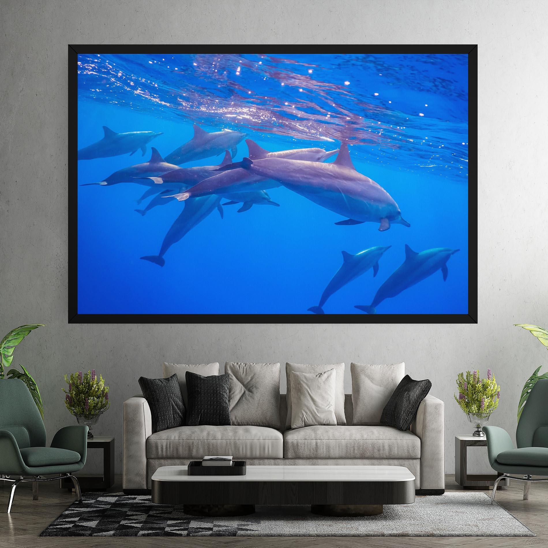 Leinwandbild Dolphin Family mockup 7