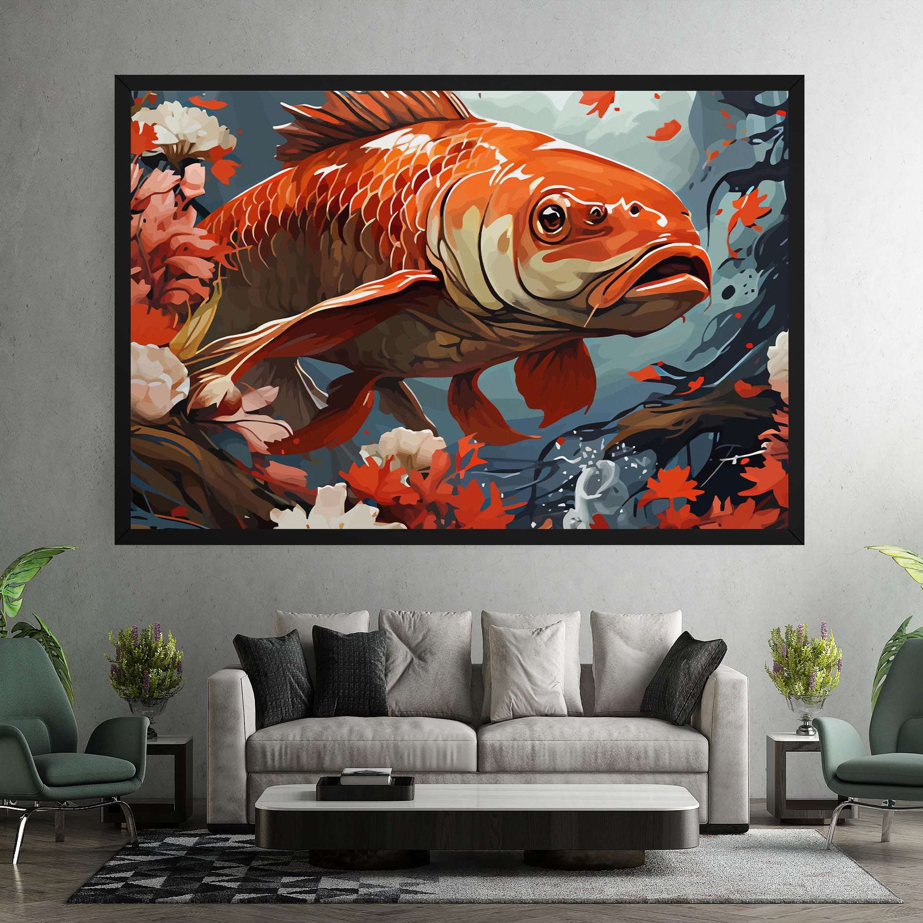 Orange Koi mockup 7
