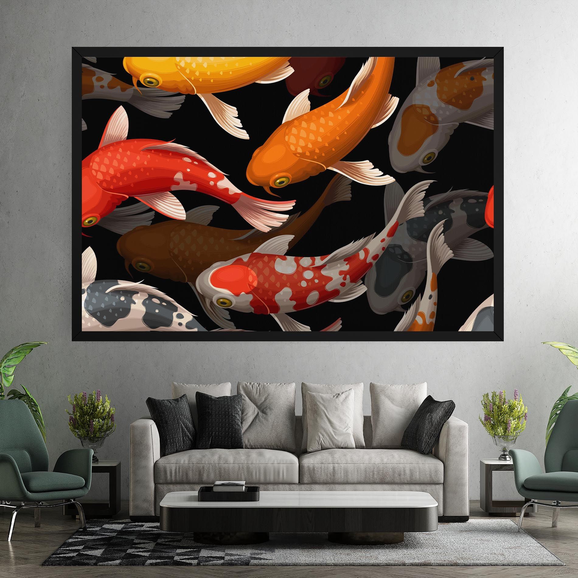 Seamless Koi Fish mockup 7