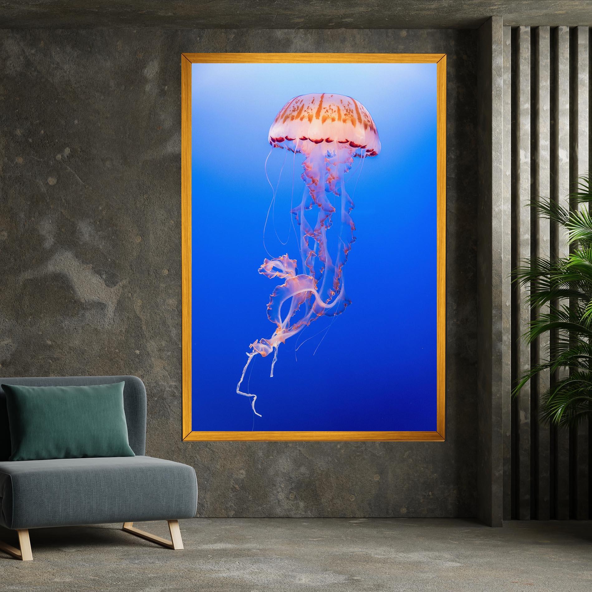 Leinwandbild Pretty White Jellyfish mockup 7